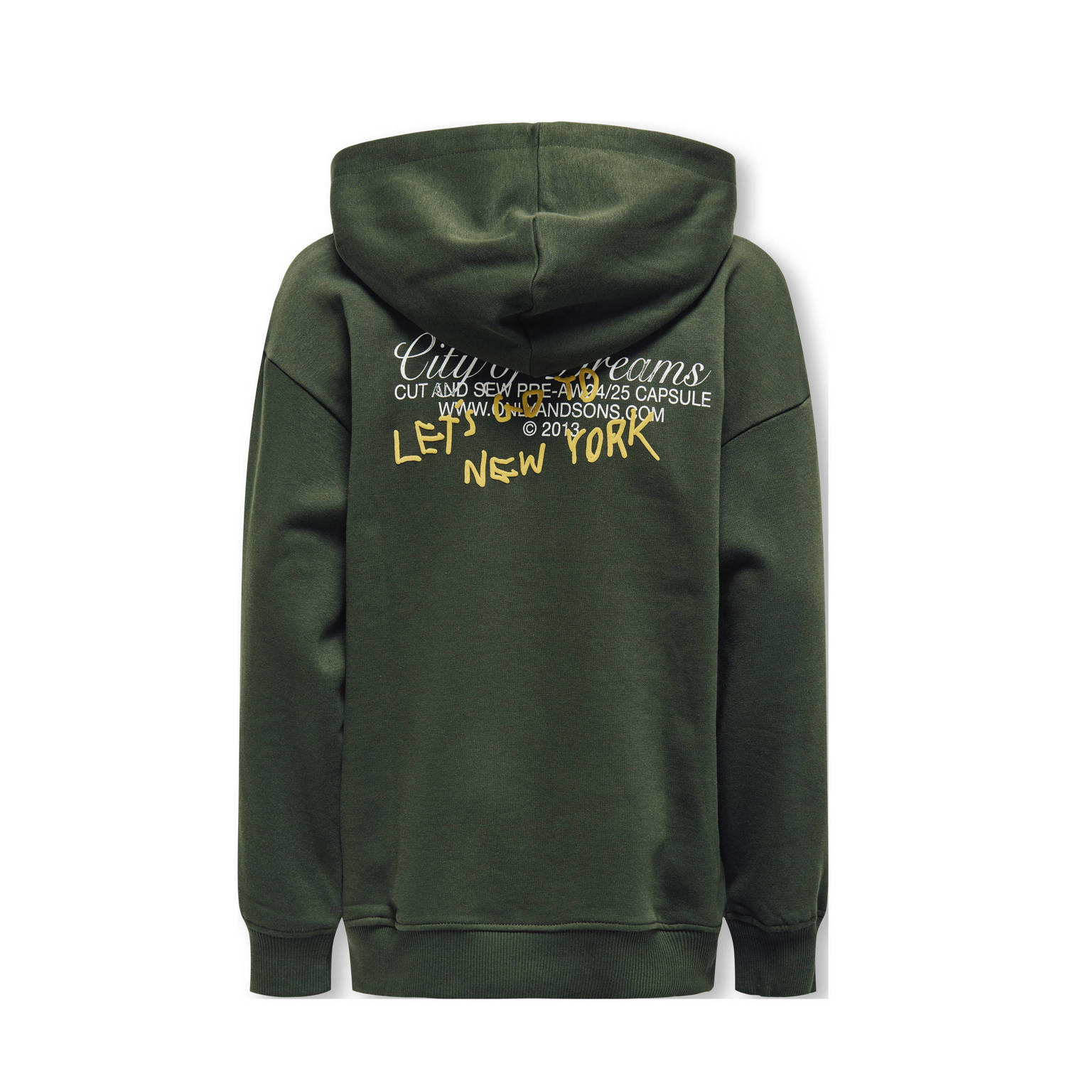 ONLY KIDS BOY hoodie KOBRAMON donkergroen