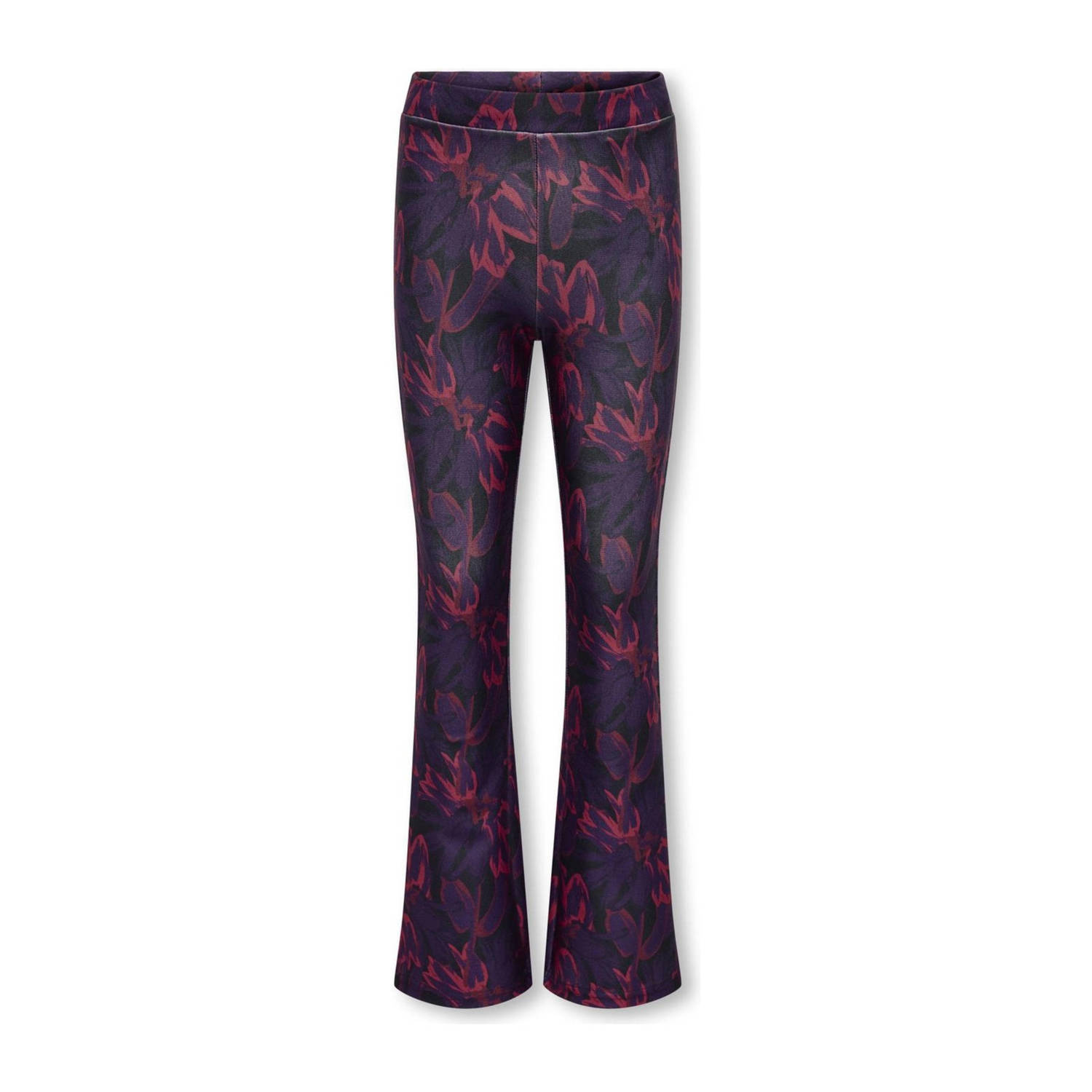 ONLY KIDS GIRL flared broek KOGESRA met all over print paars roze