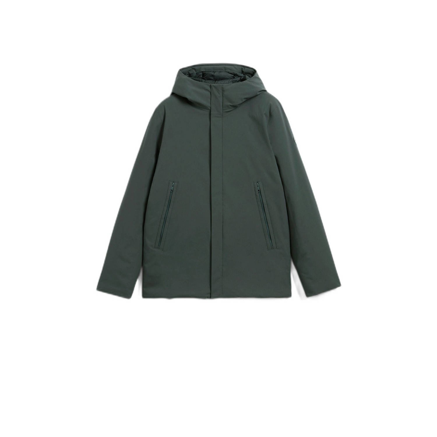 Elvine Stijlvolle Groene Parka Jas voor Mannen Green Heren