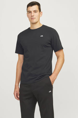 regular T-shirt zwart