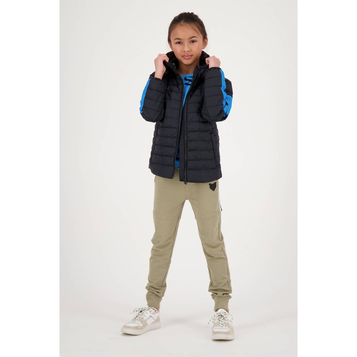 Messi jas Tiago zwart helderblauw