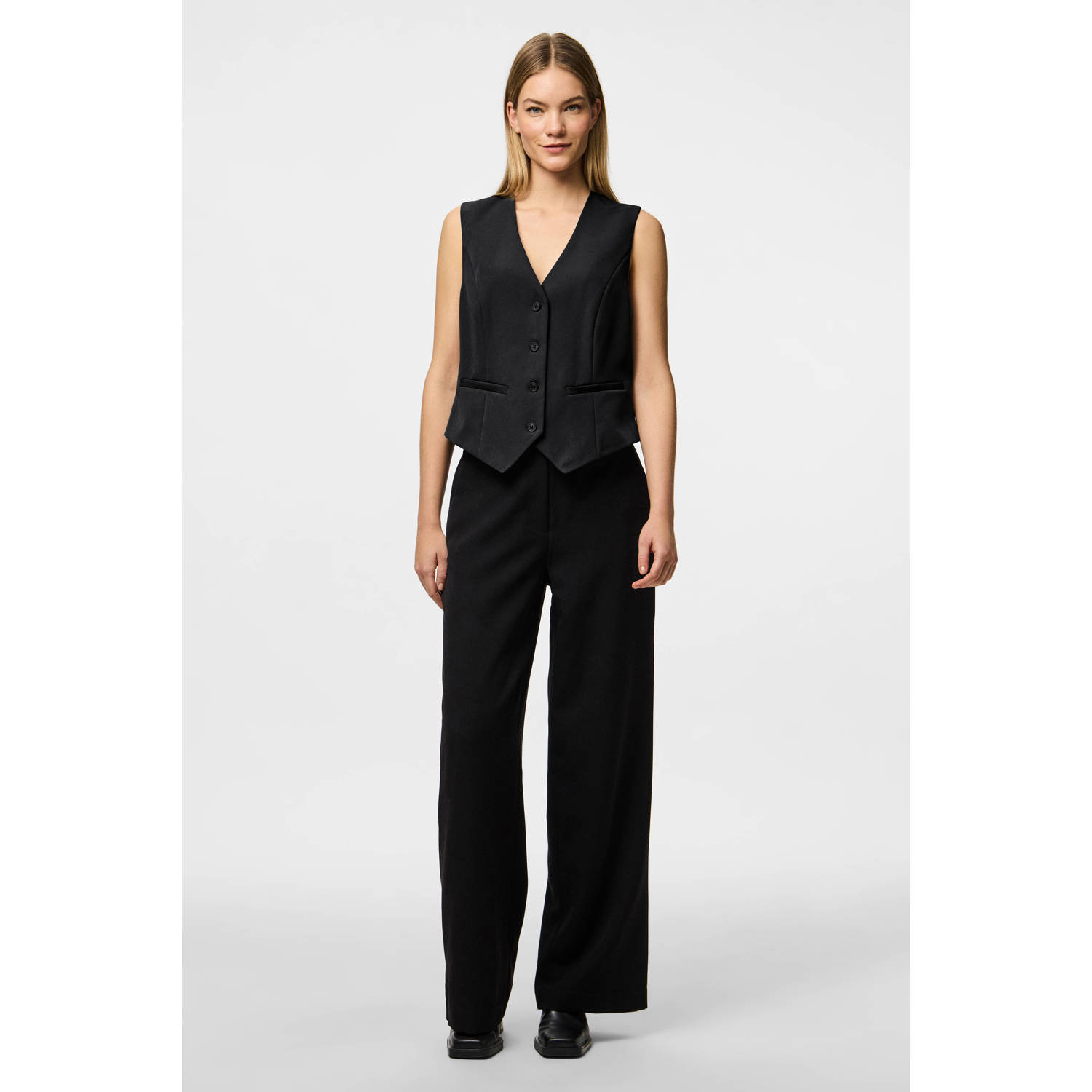 Pieces Regular fit gilet met 4-knoopssluiting model 'BOZZY'