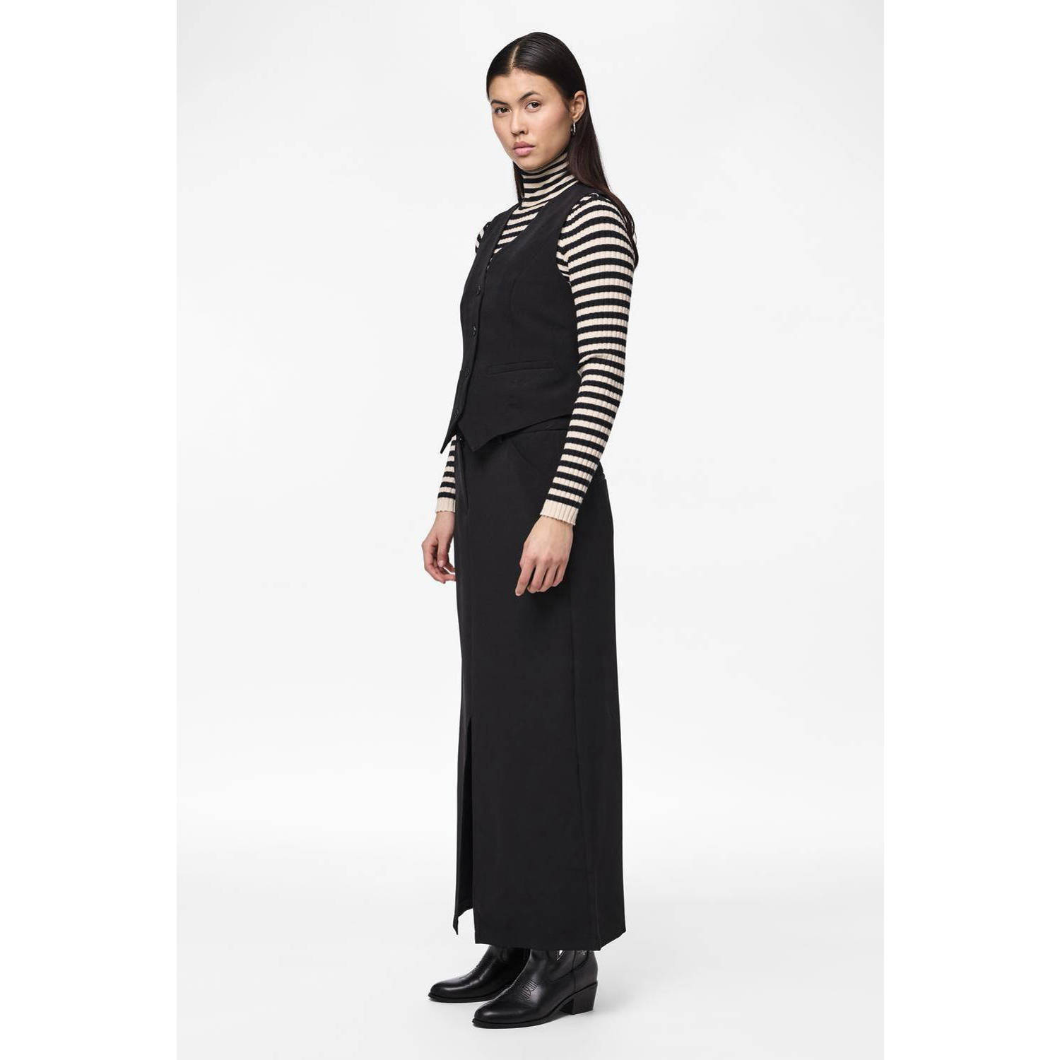 PIECES gilet zwart