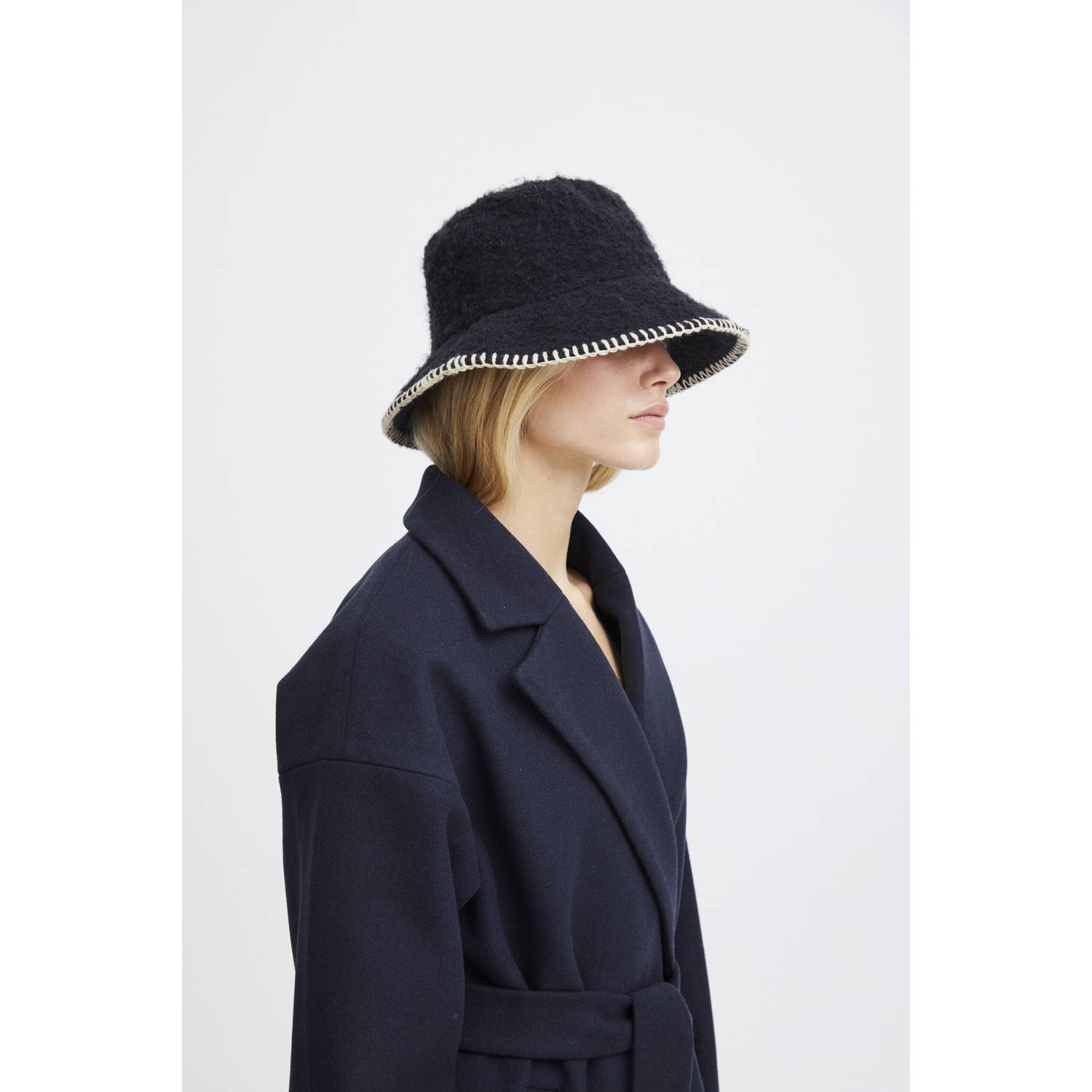 ICHI bucket hat IABENEDITA zwart