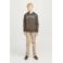 JACK & JONES JUNIOR hoodie JJECALEB VARSITY met logo donkergroen