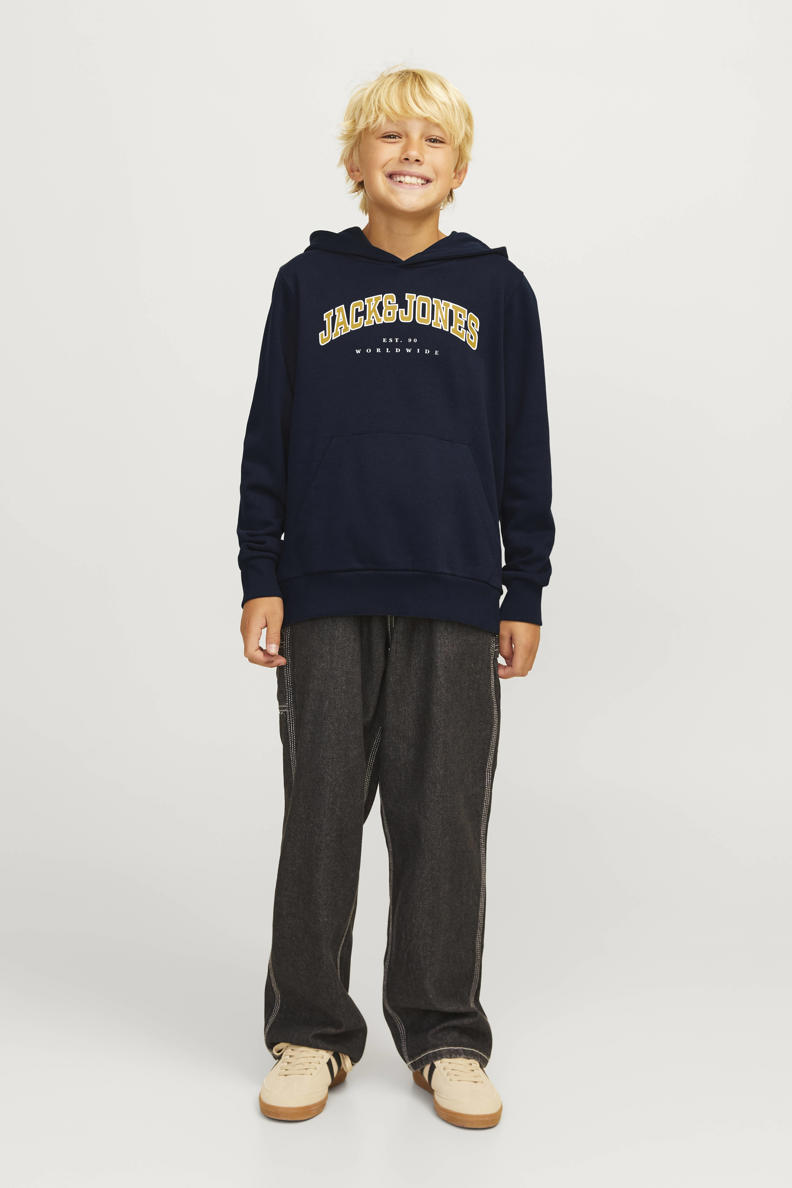 Jack & Jones JJECALEB VARSITY TEE O NECK - Marškinėliai su spaudiniu - black/juoda Jack & Jones JJECALEB VARSITY TEE O NECK - Marškinėliai su spaudiniu - black/juoda