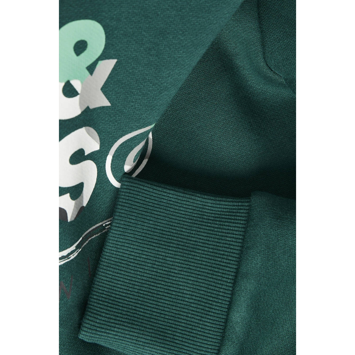 JACK & JONES JUNIOR hoodie met logo donkergroen