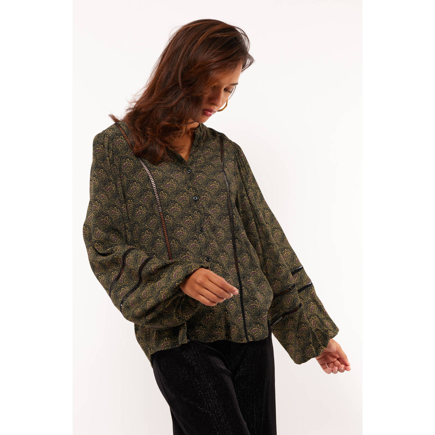FLURESK blouse Tazz met all over print multi