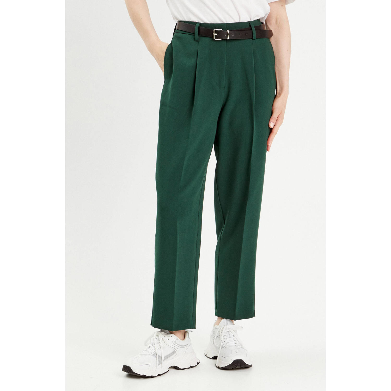 Cache loose fit broek donkergroen