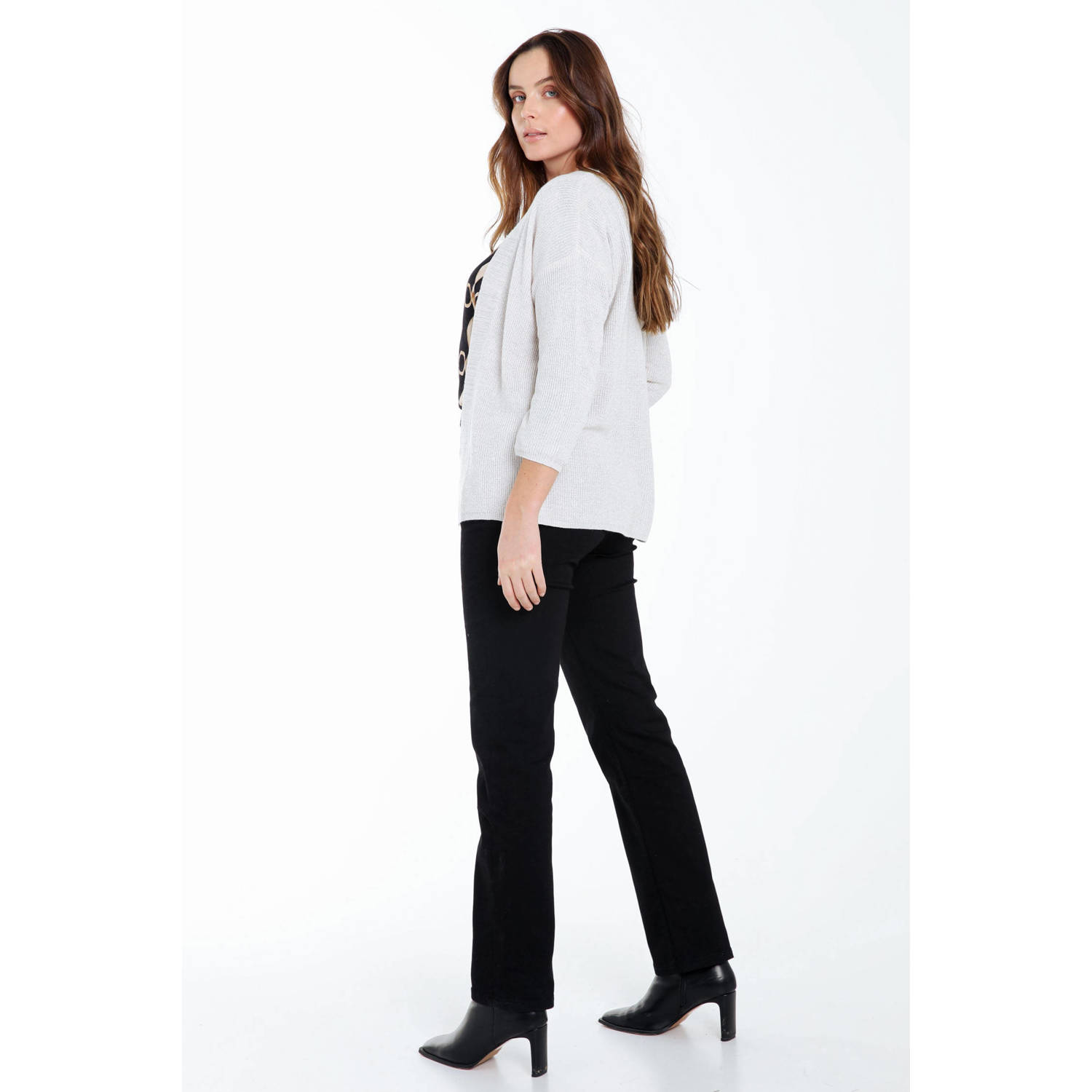 Paprika gebreid vest ecru