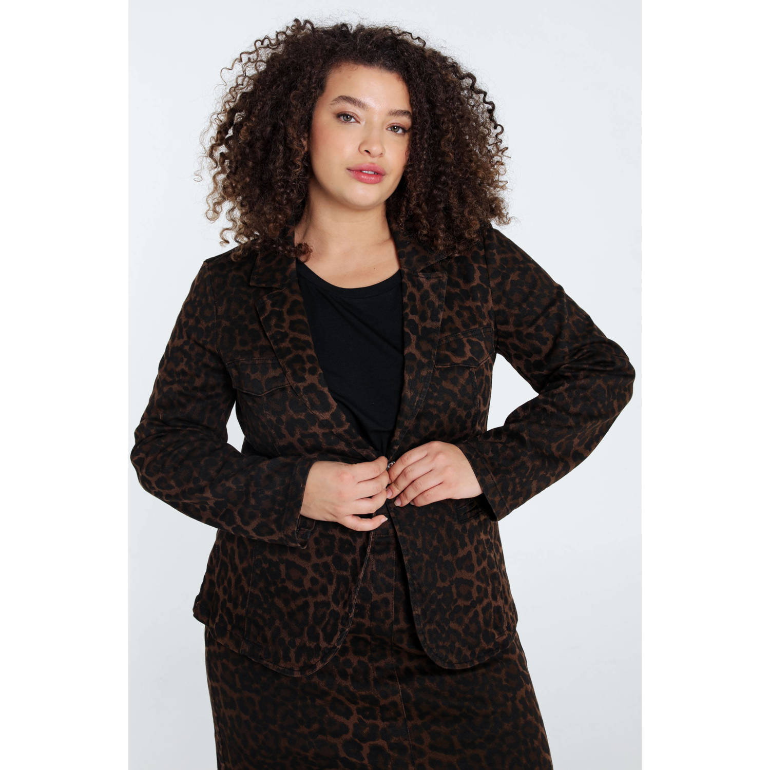 Paprika regular blazer bruin