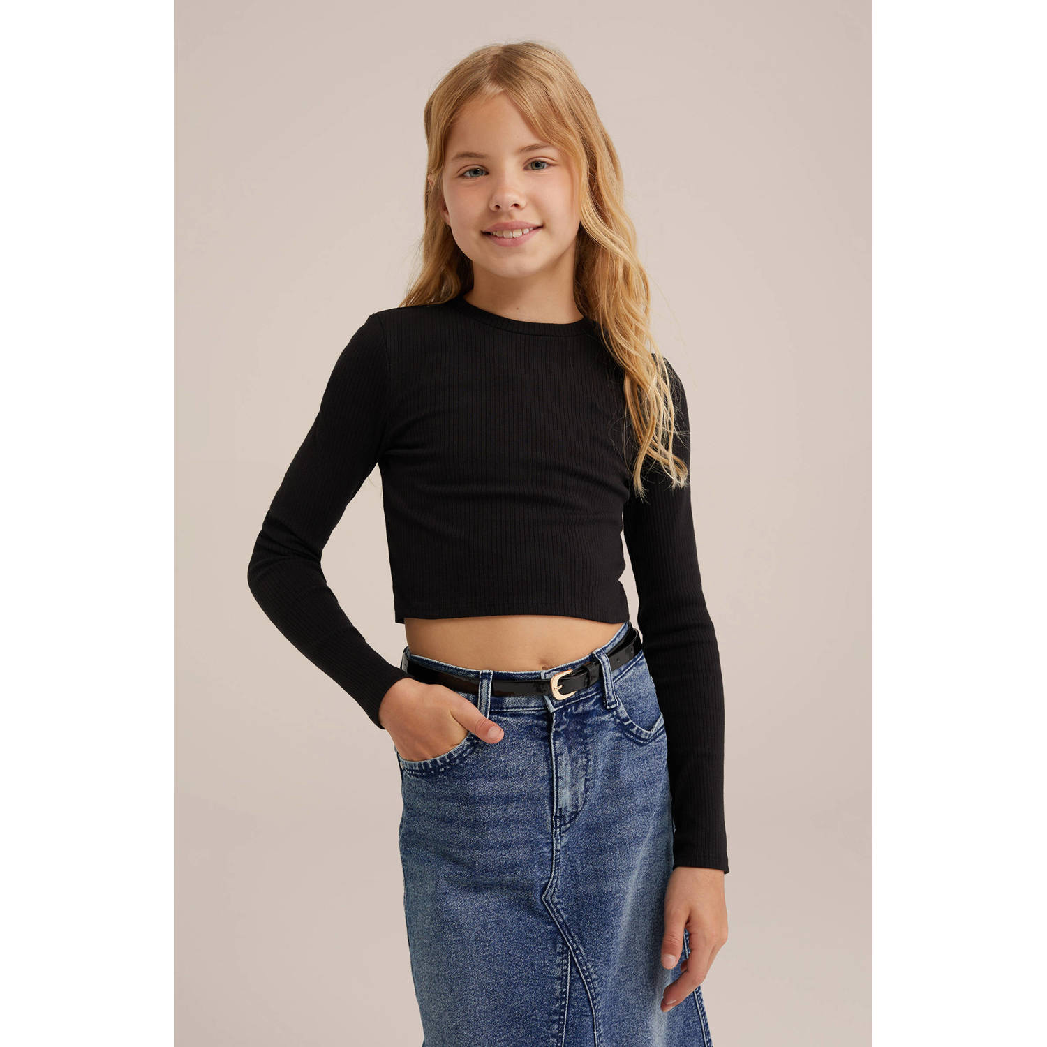 WE Fashion longsleeve zwart