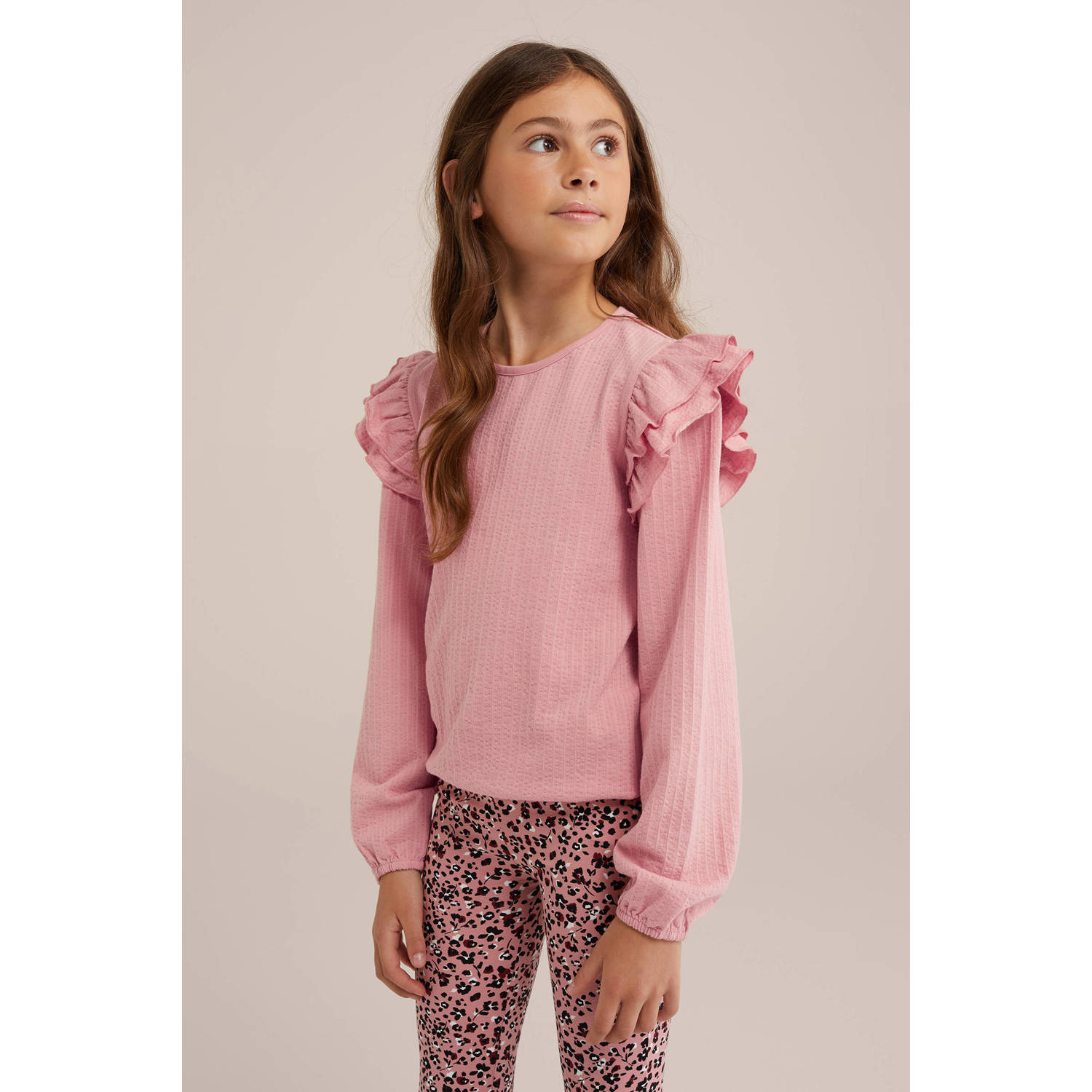 WE Fashion longsleeve lichtroze