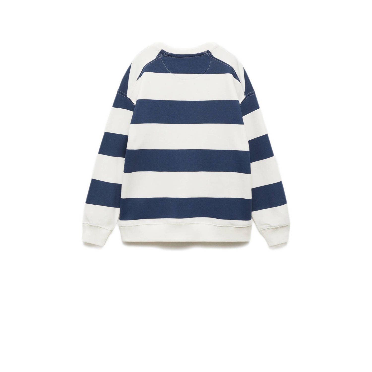 Mango Kids gestreepte sweater marine wit