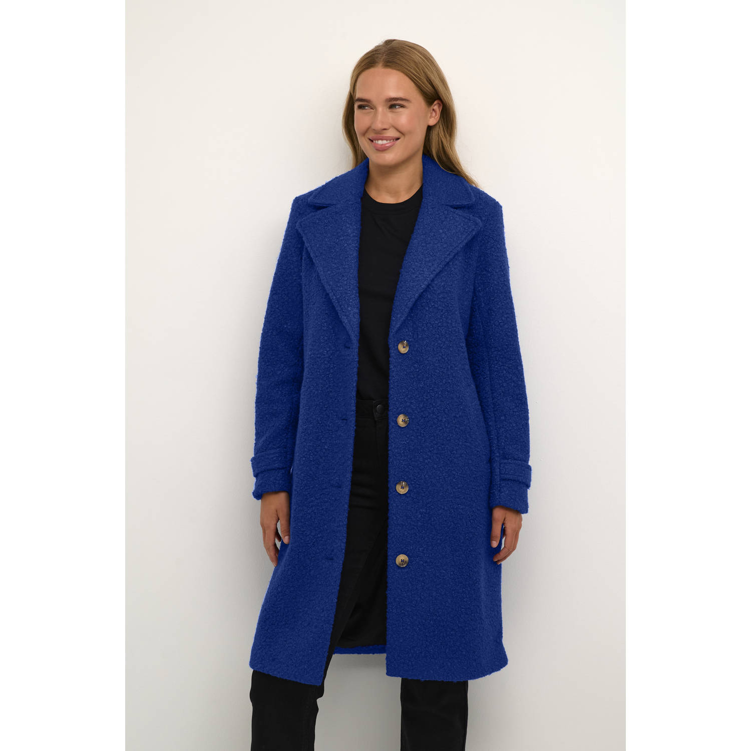 Kaffe manteljas blauw