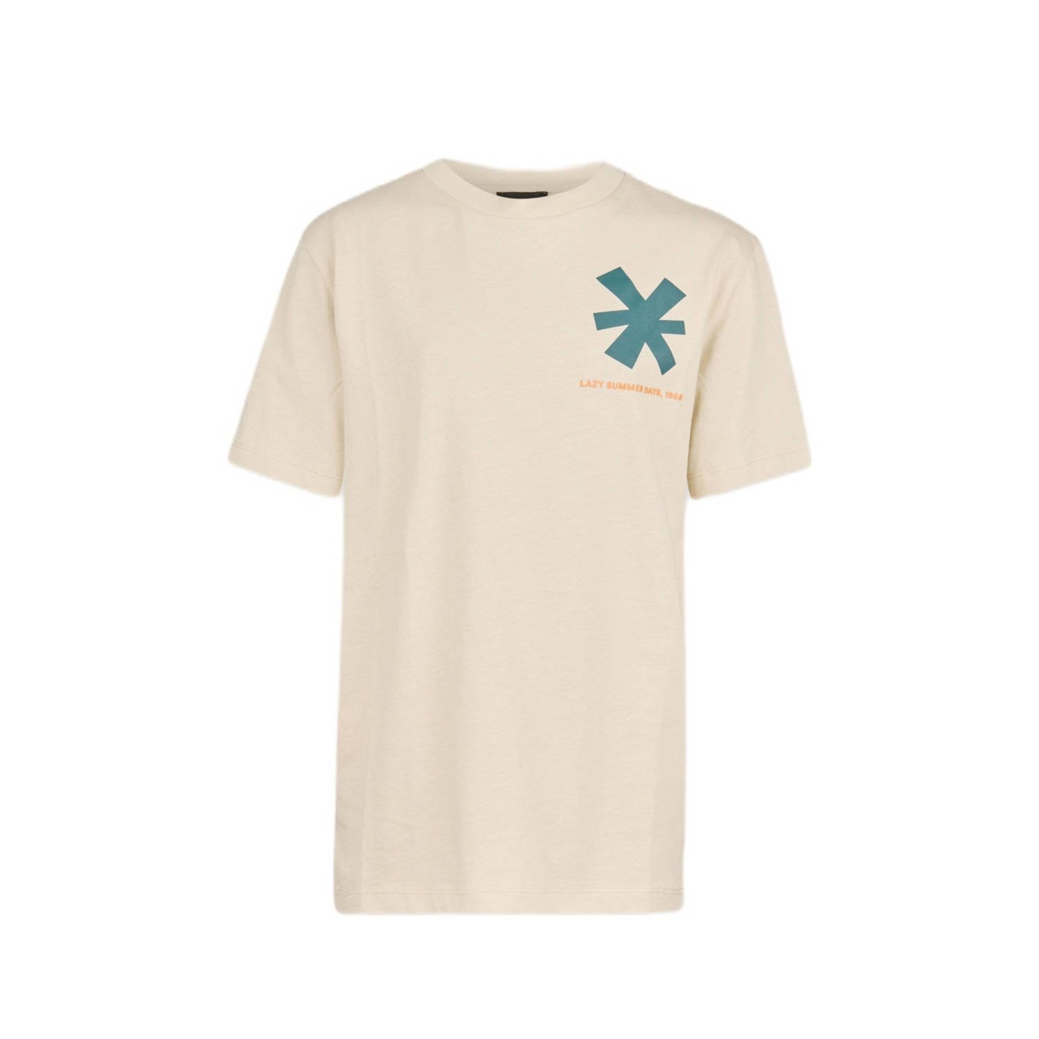 Shoeby T-shirt zand Beige Jongens Katoen Ronde hals Effen 146 152