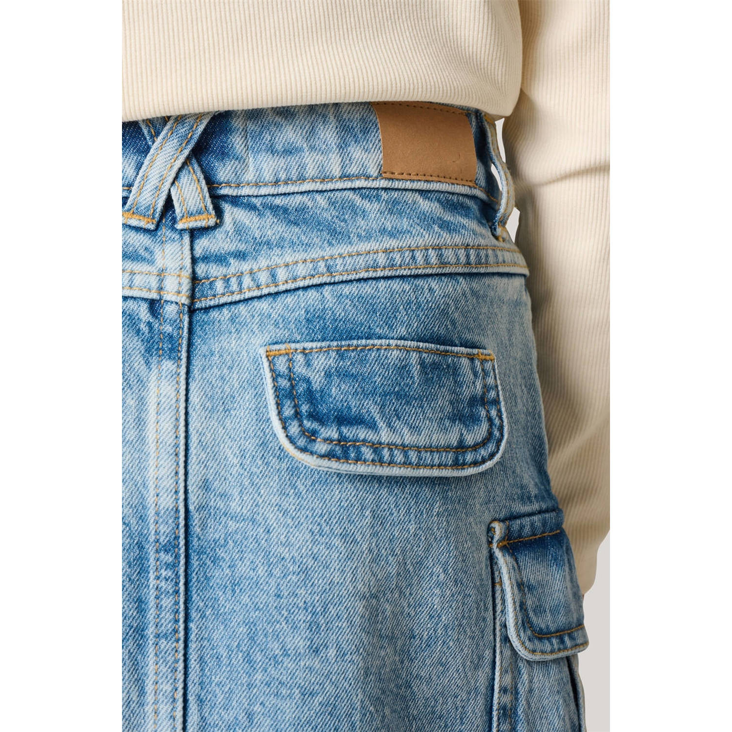 Shoeby denim; spijkerrok medium blue denim