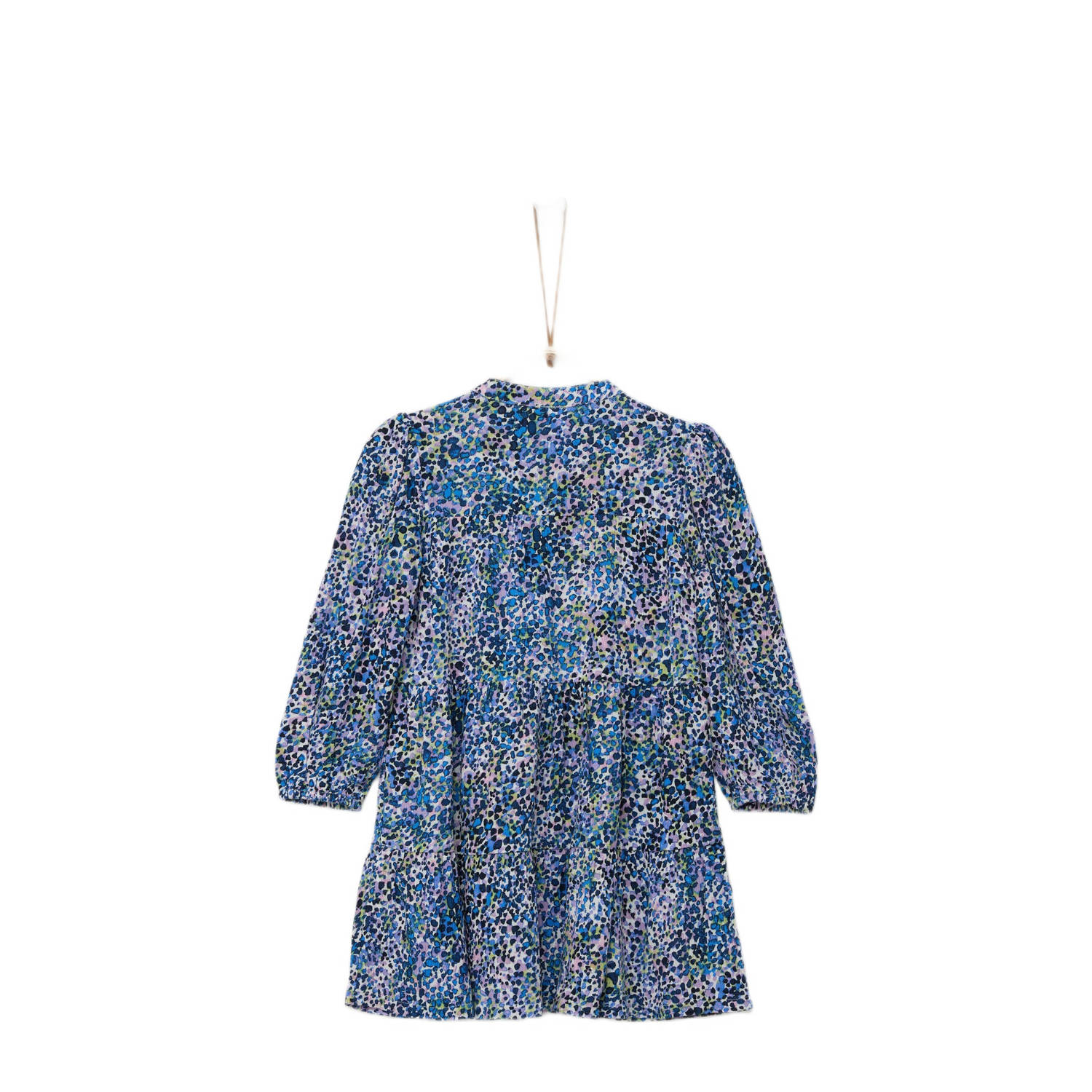 s.Oliver jurk met all over print blauw roze