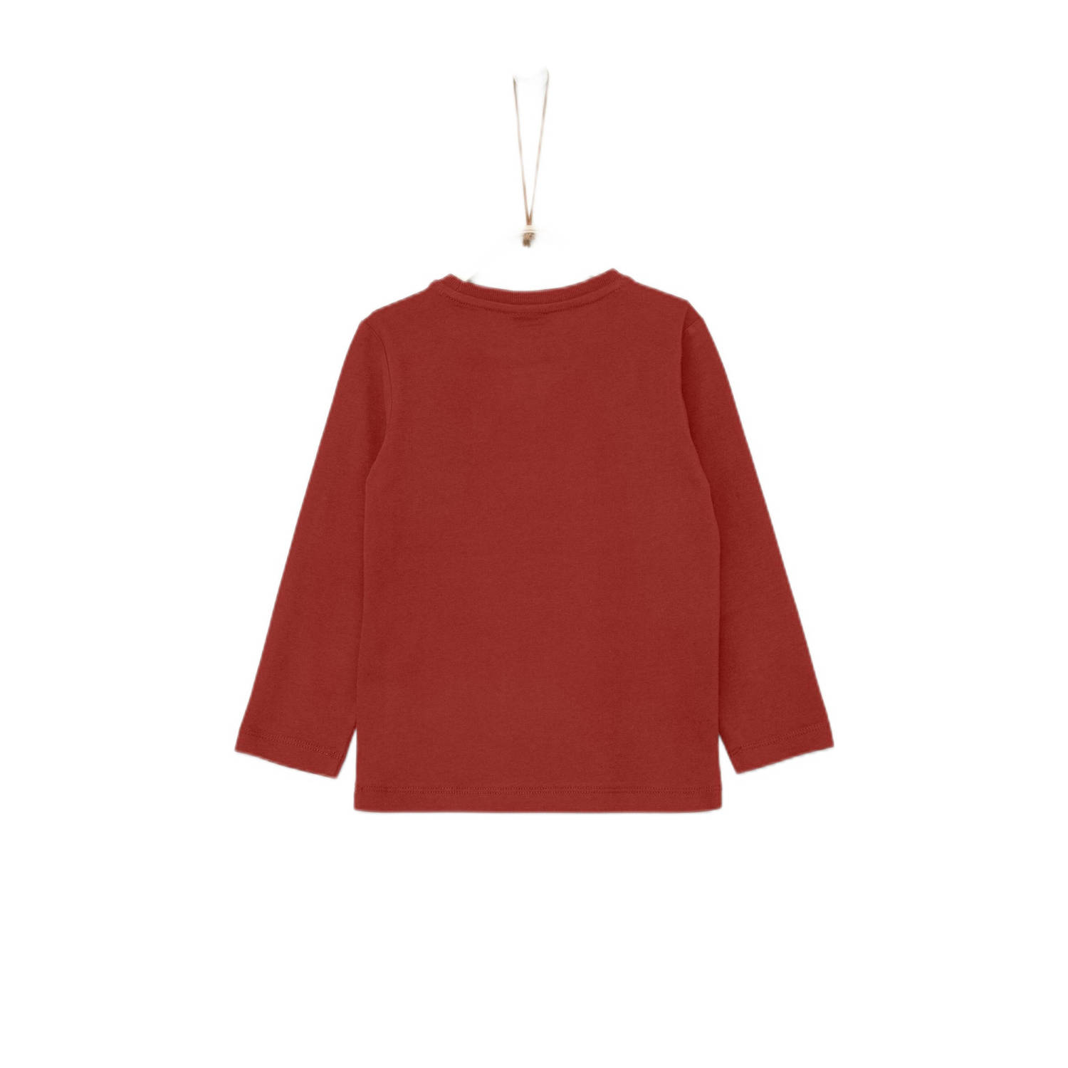 s.Oliver longsleeve met printopdruk donkerrood