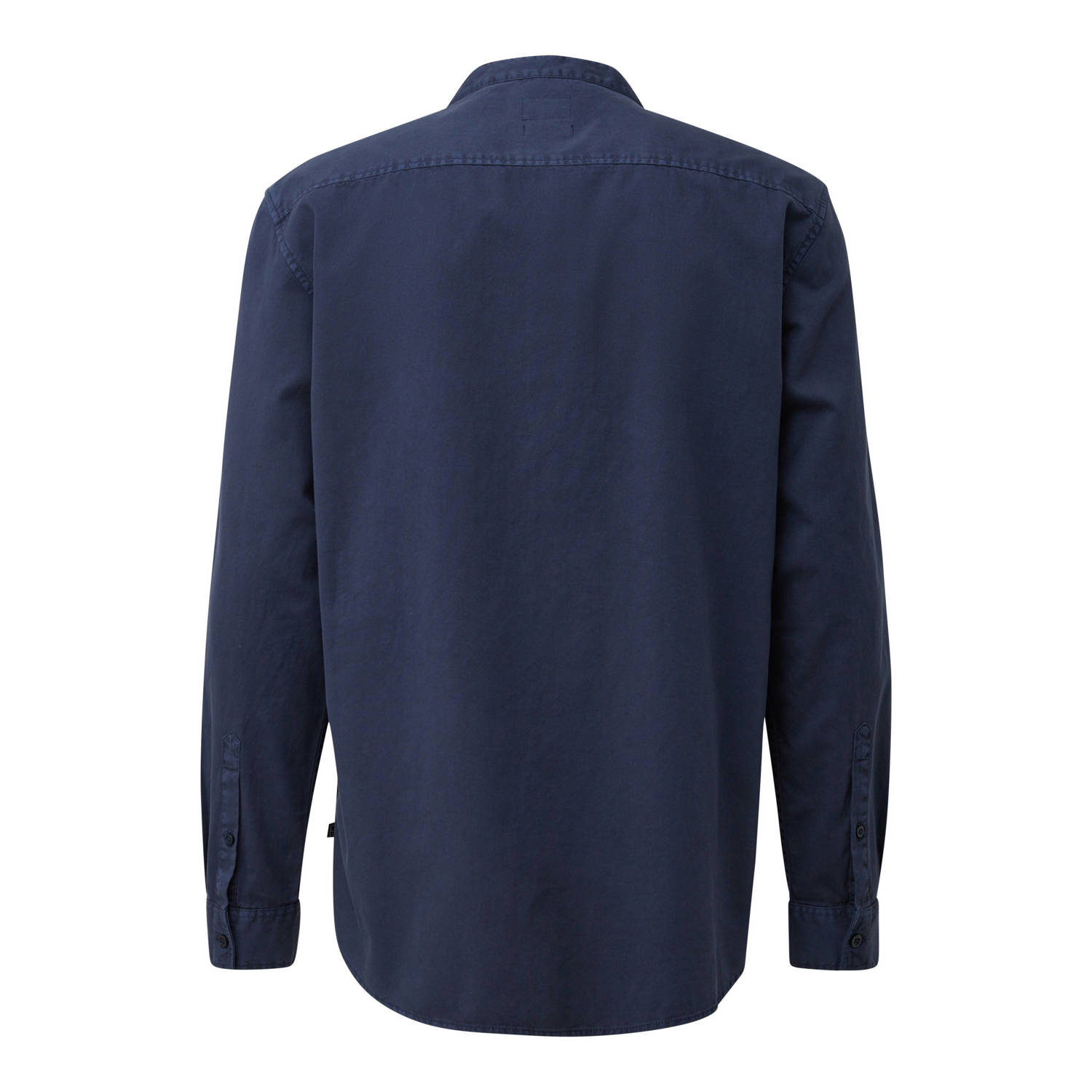 Q S by s.Oliver regular fit overhemd met logo donkerblauw