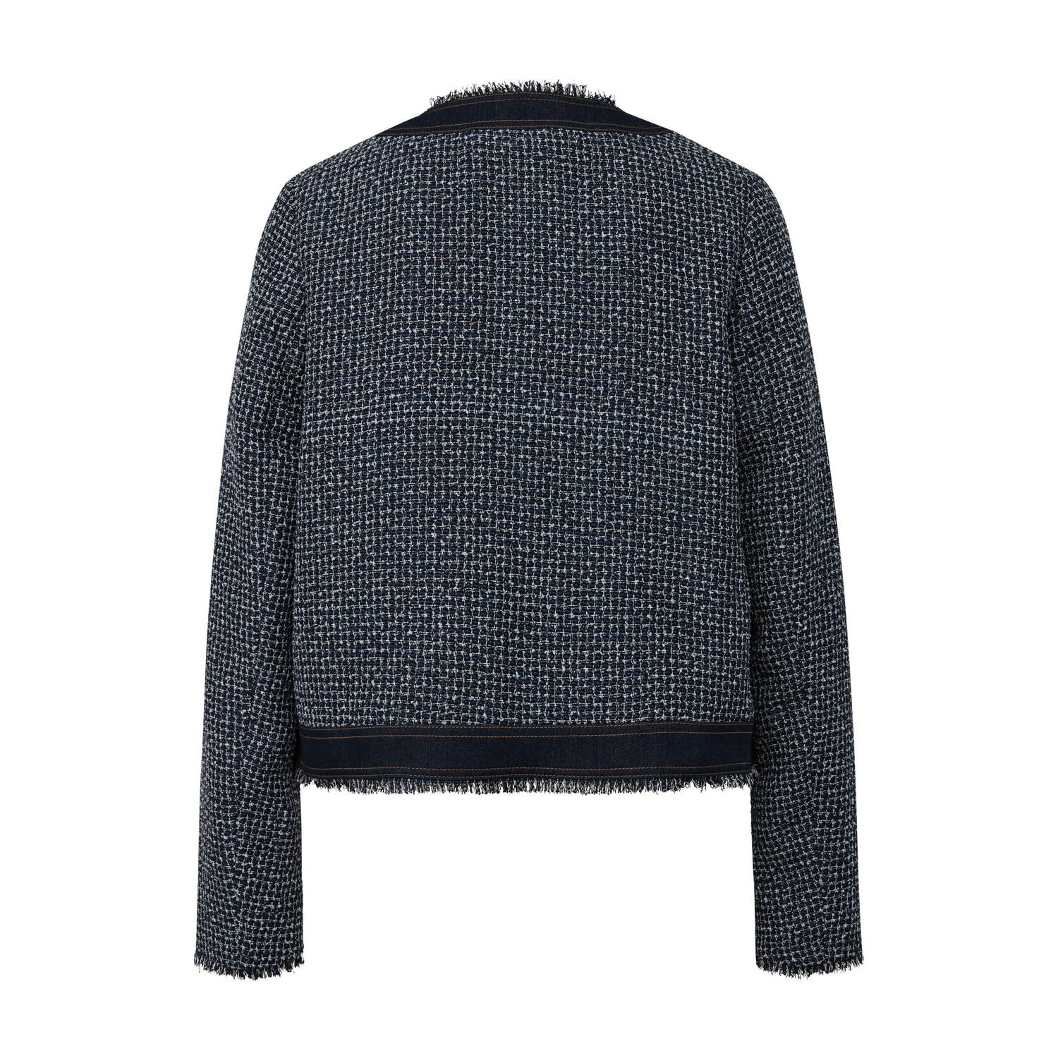 s.Oliver BLACK LABEL jasje met pied de poule print marine