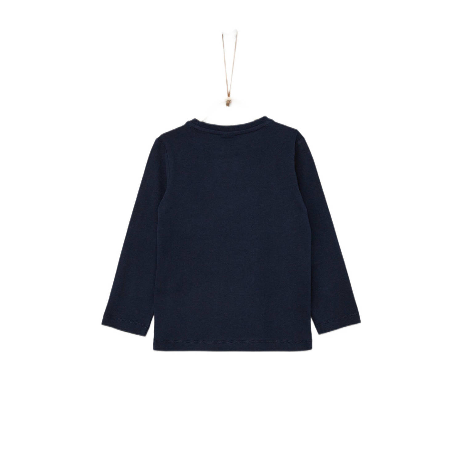 s.Oliver longsleeve met printopdruk donkerblauw