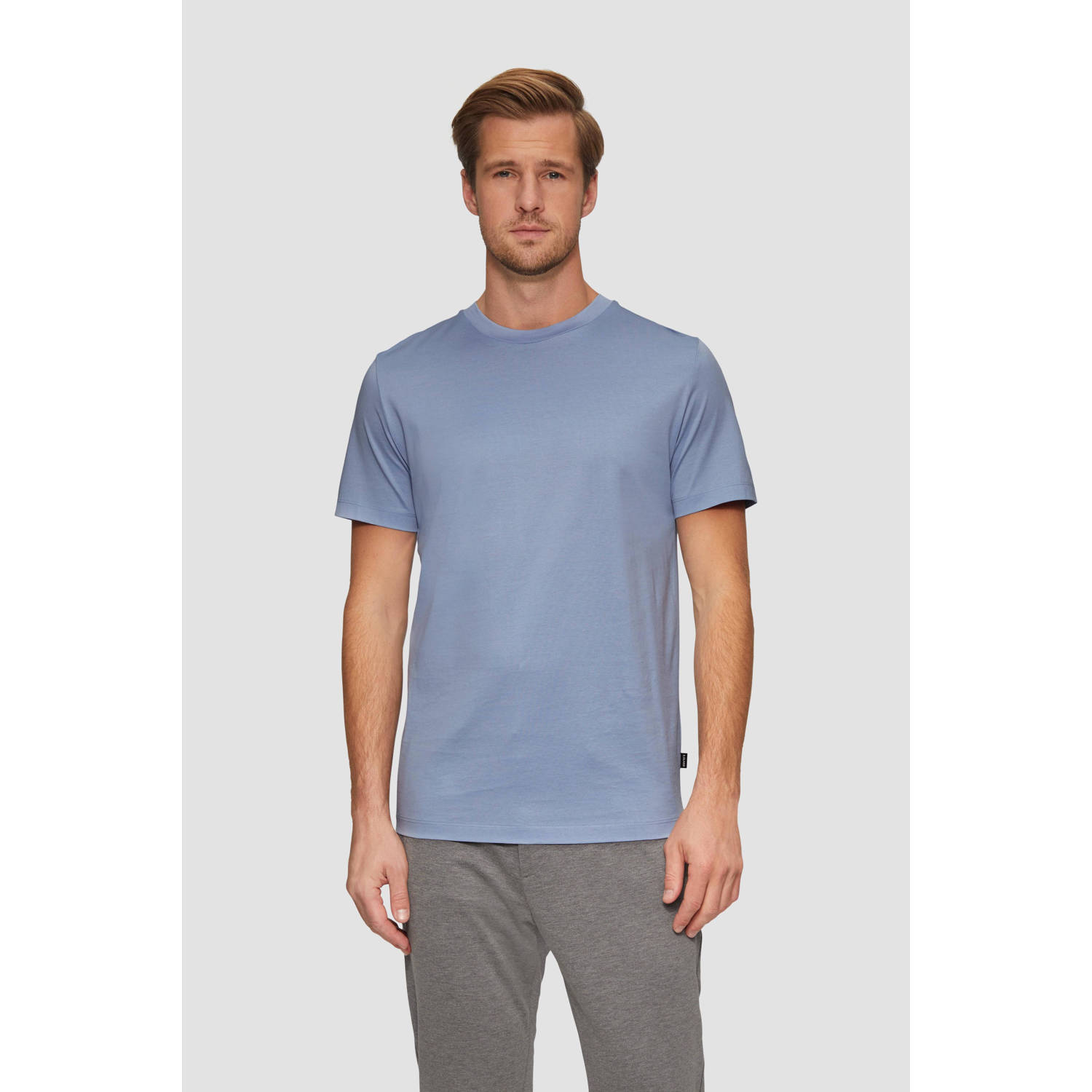 s.Oliver BLACK LABEL slim fit T-shirt lichtblauw