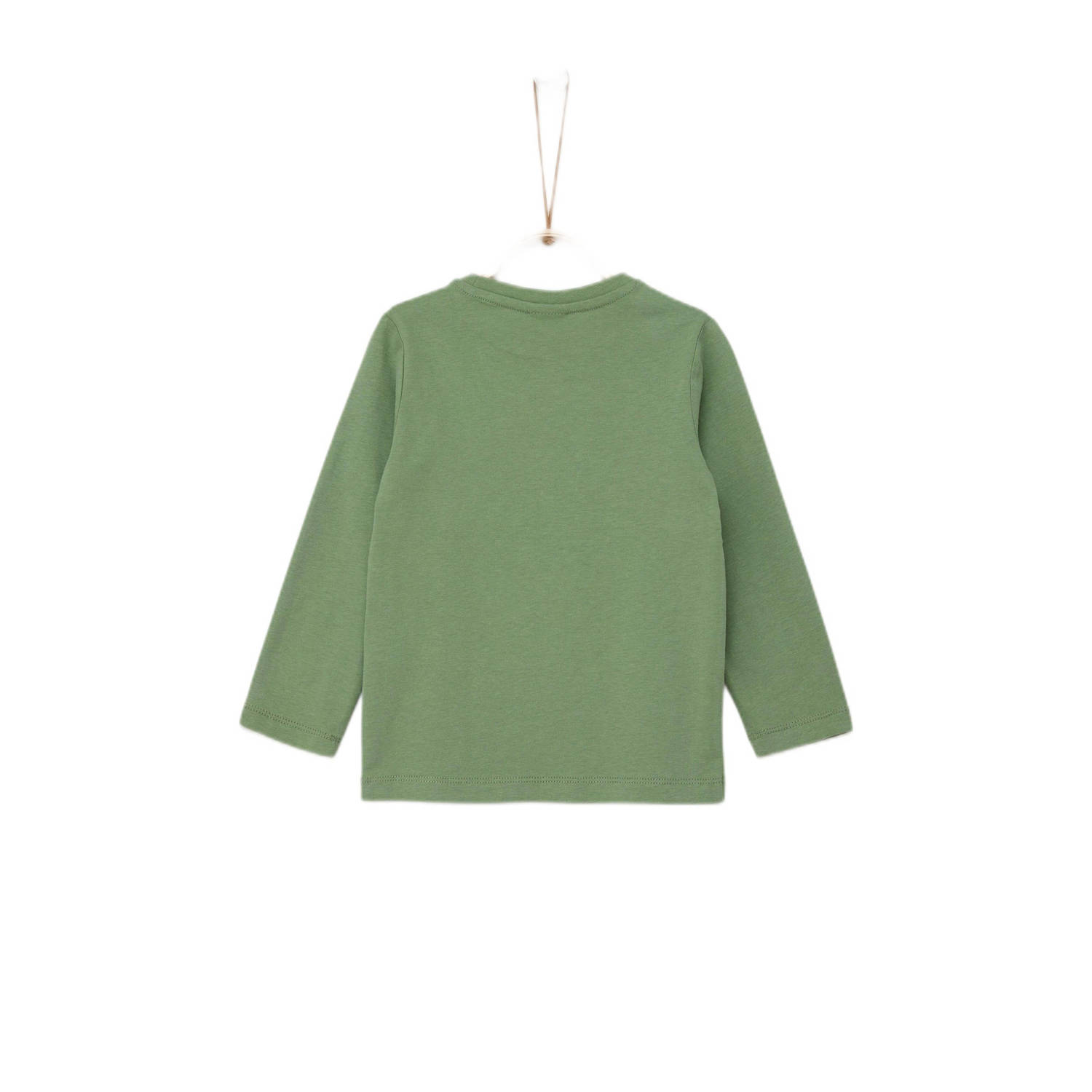 s.Oliver longsleeve met printopdruk groen