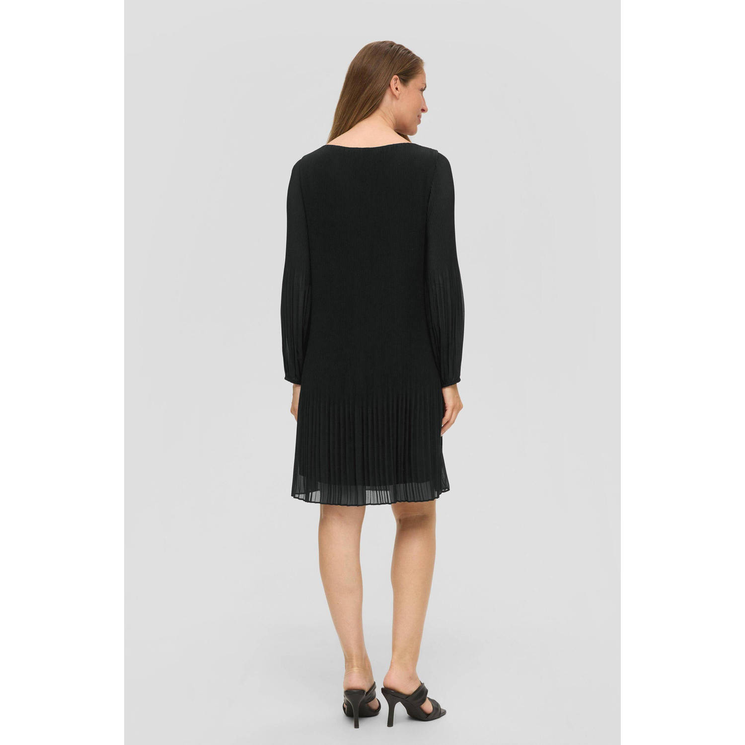 s.Oliver BLACK LABEL semi-transparante jurk zwart