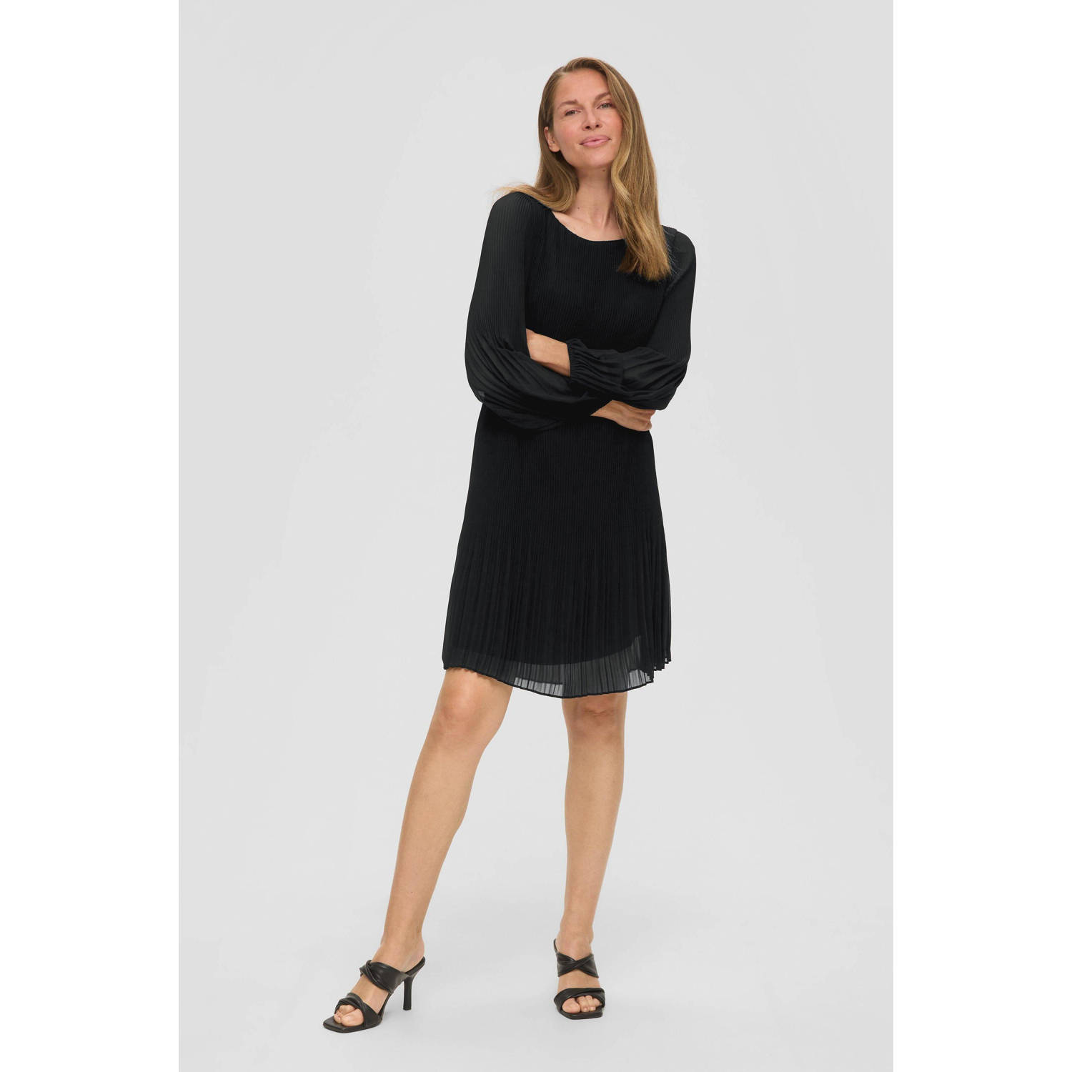 s.Oliver BLACK LABEL semi-transparante jurk zwart