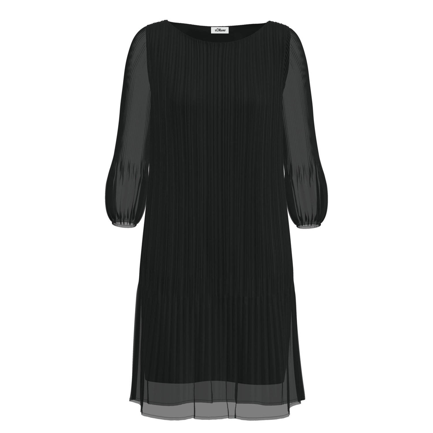 s.Oliver BLACK LABEL semi-transparante jurk zwart