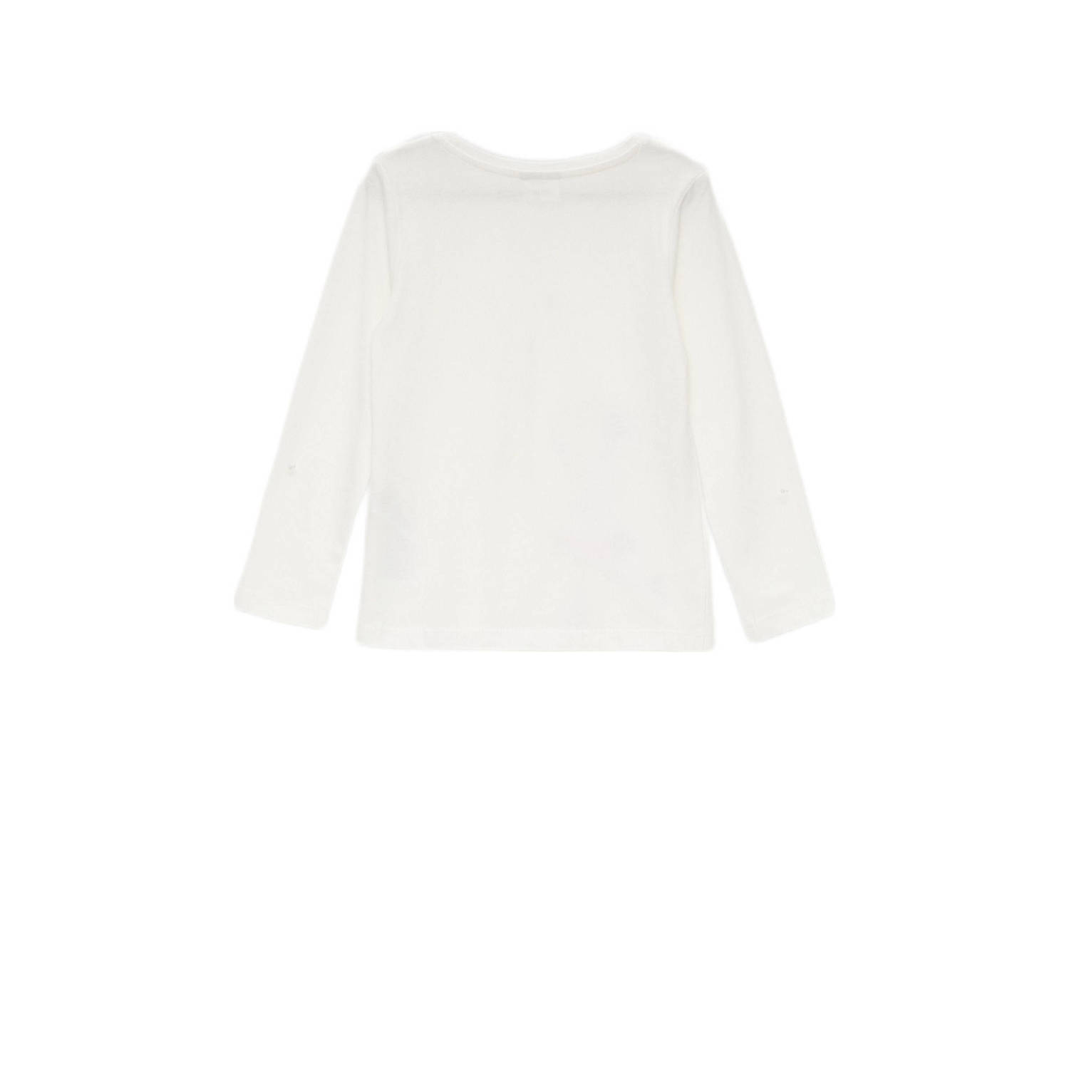 s.Oliver longsleeve met printopdruk wit