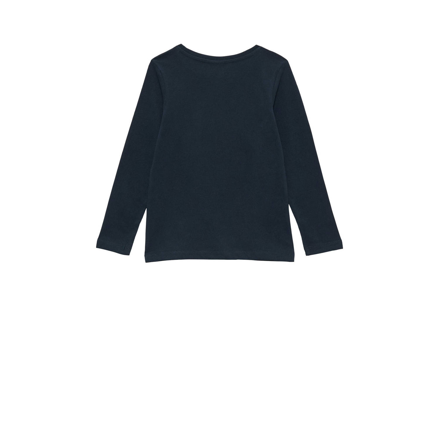 s.Oliver longsleeve met printopdruk donkerblauw