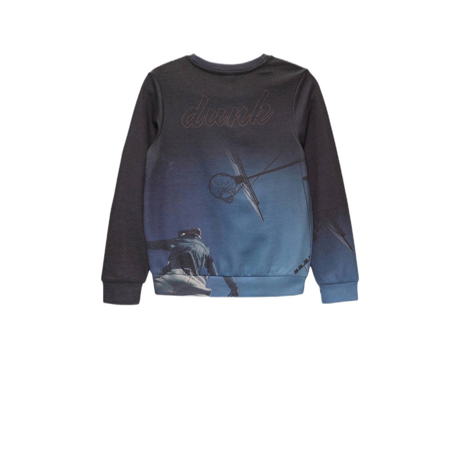 s.Oliver sweater met all over print lichtblauw