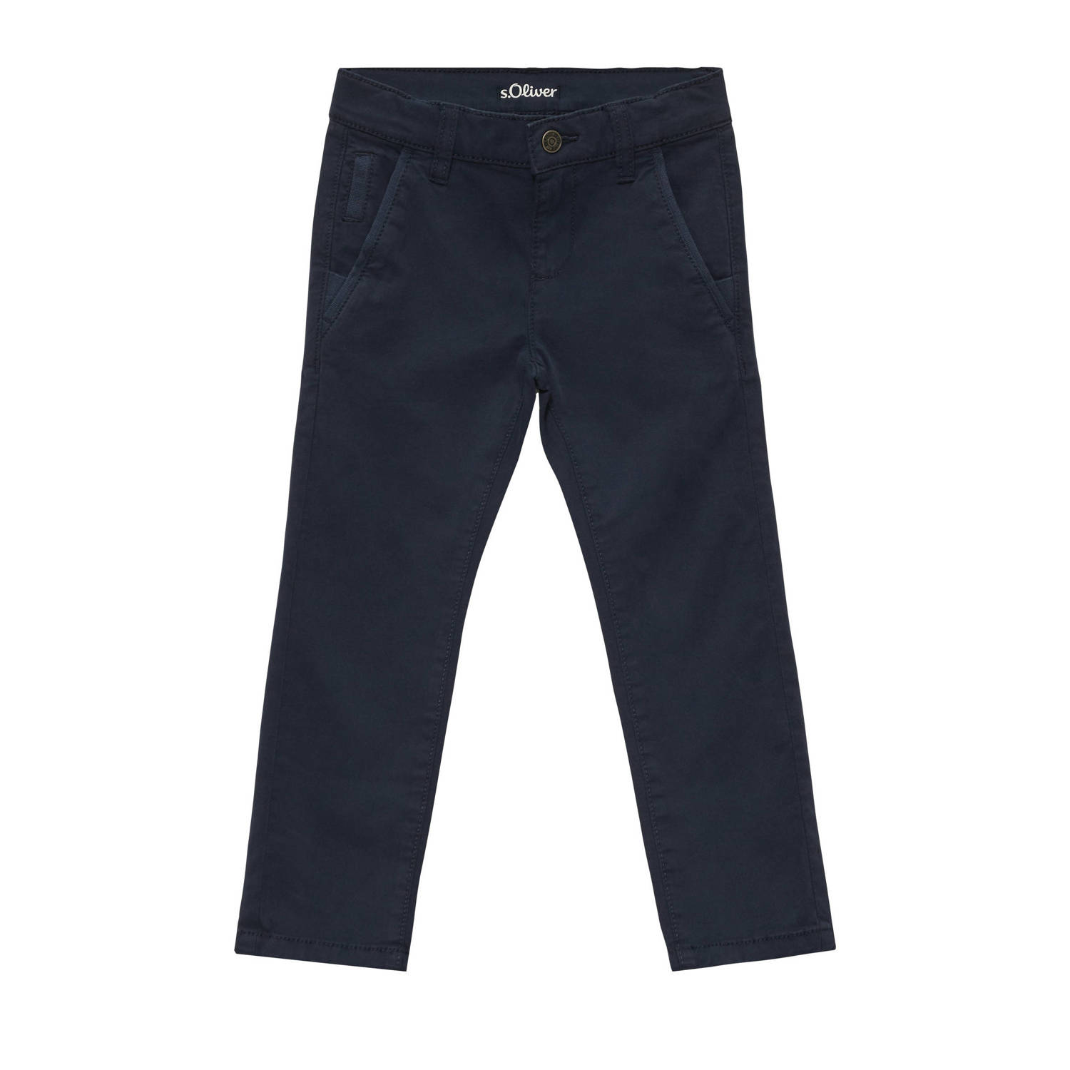 s.Oliver regular fit broek donkerblauw