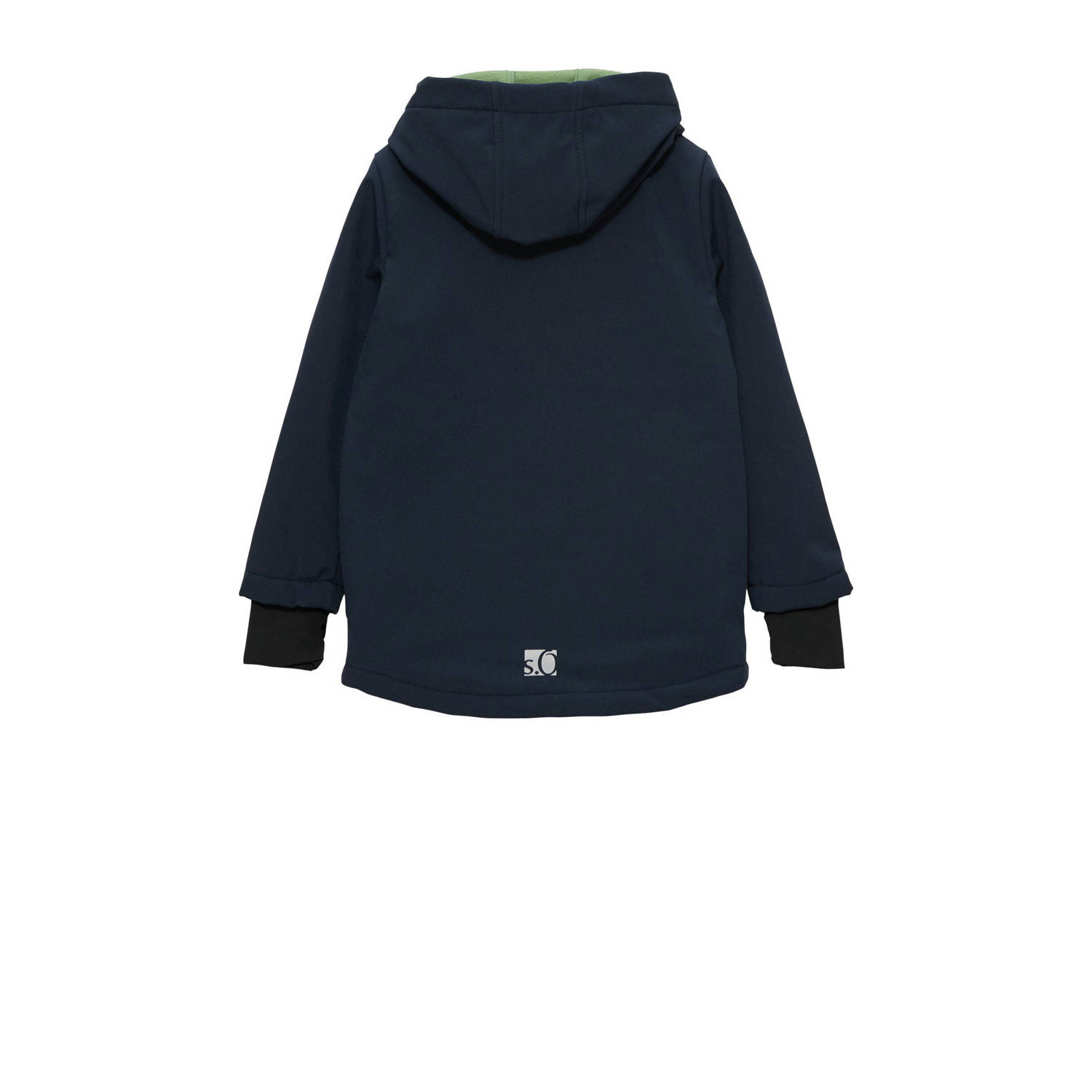 s.Oliver softshell jas met printopdruk marine