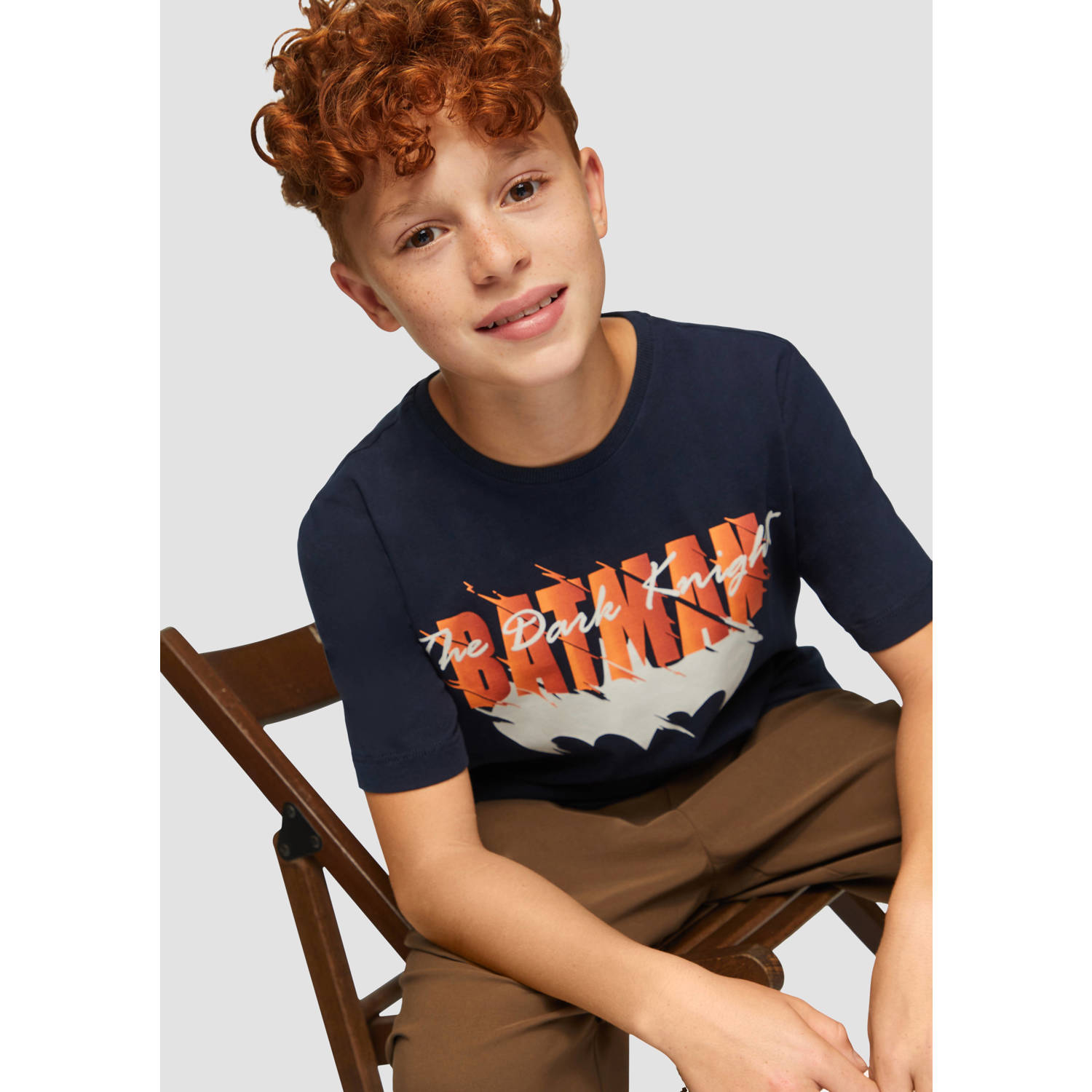 s.Oliver T-shirt met printopdruk donkerblauw