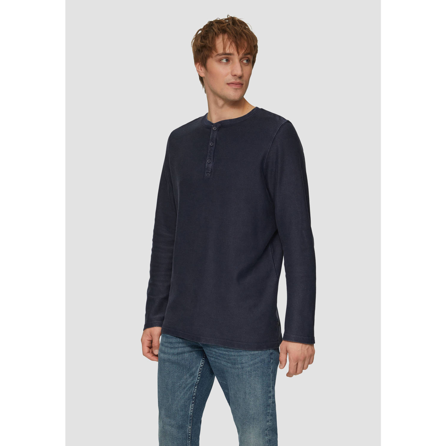 Q S by s.Oliver longsleeve donkerblauw