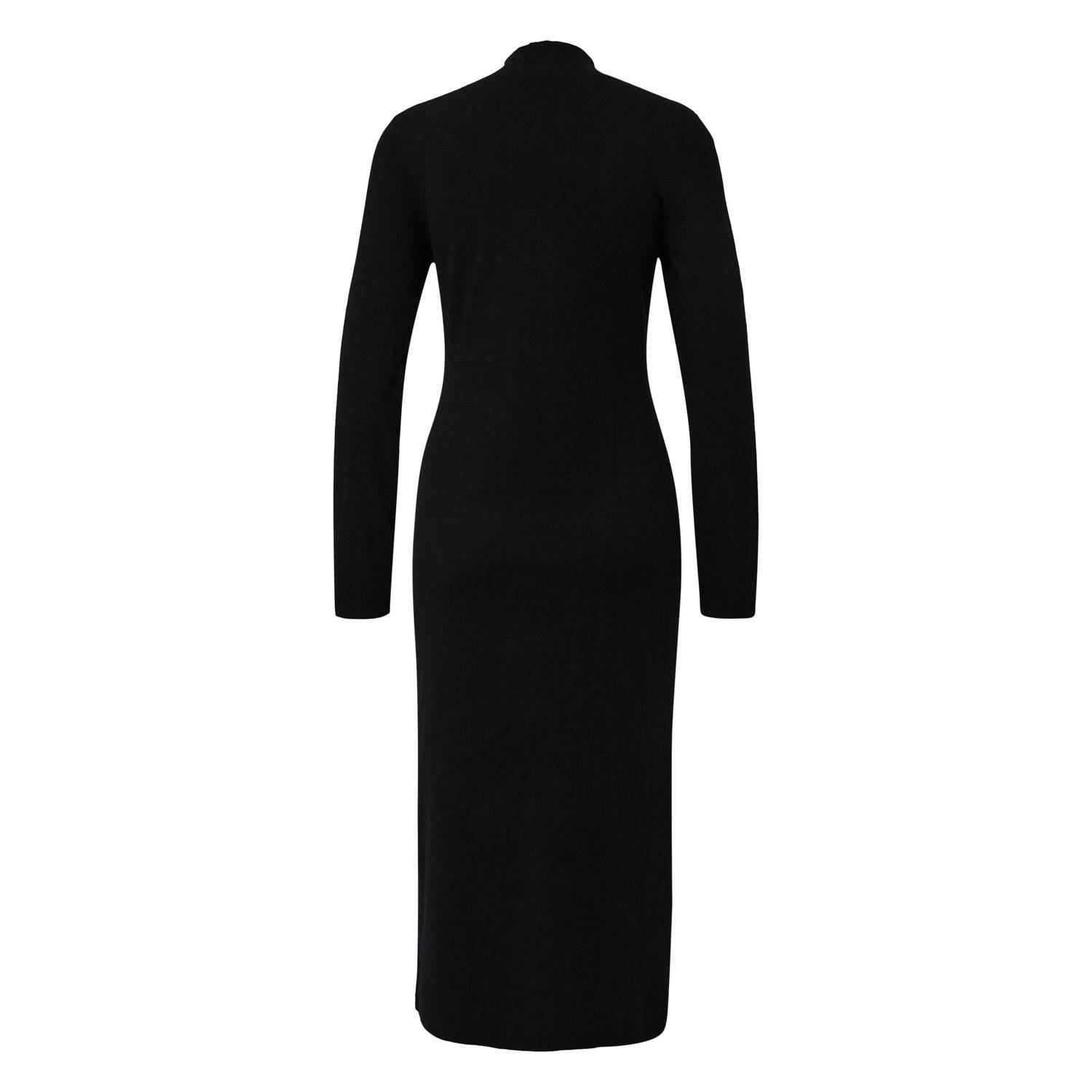 s.Oliver BLACK LABEL fijngebreide bodycon jurk zwart