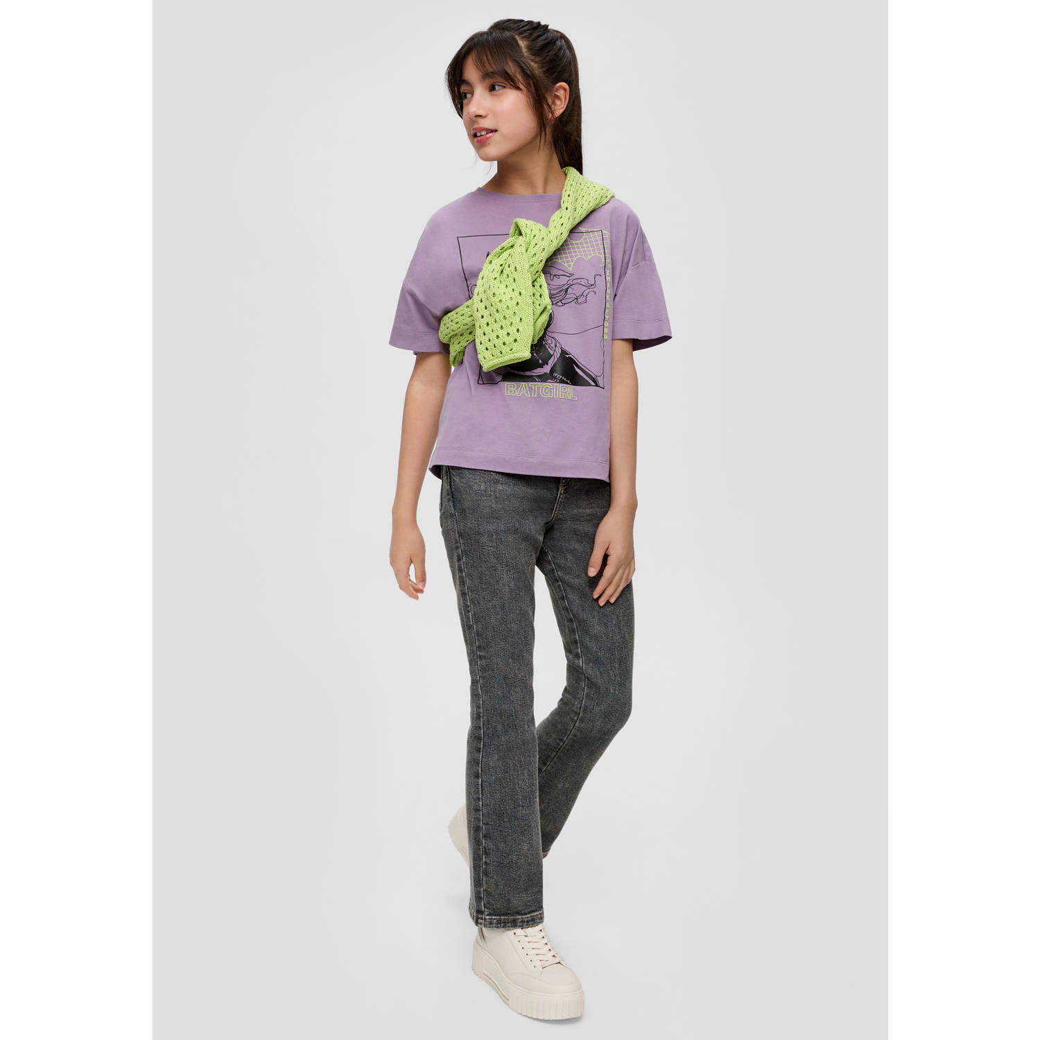 s.Oliver high waist wide leg jeans grey denim