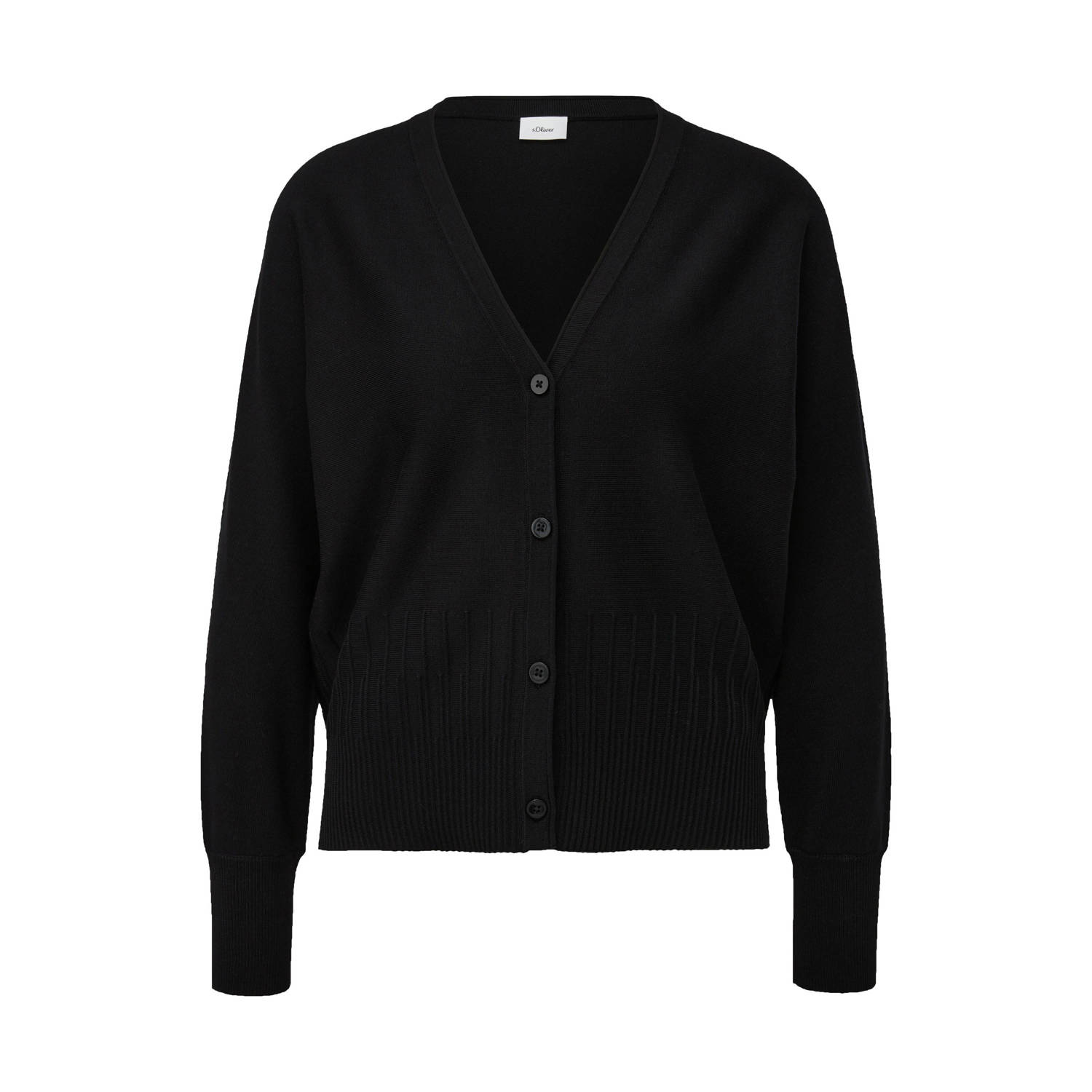 S.Oliver BLACK LABEL Vest met structuurpatroon aan de zoom