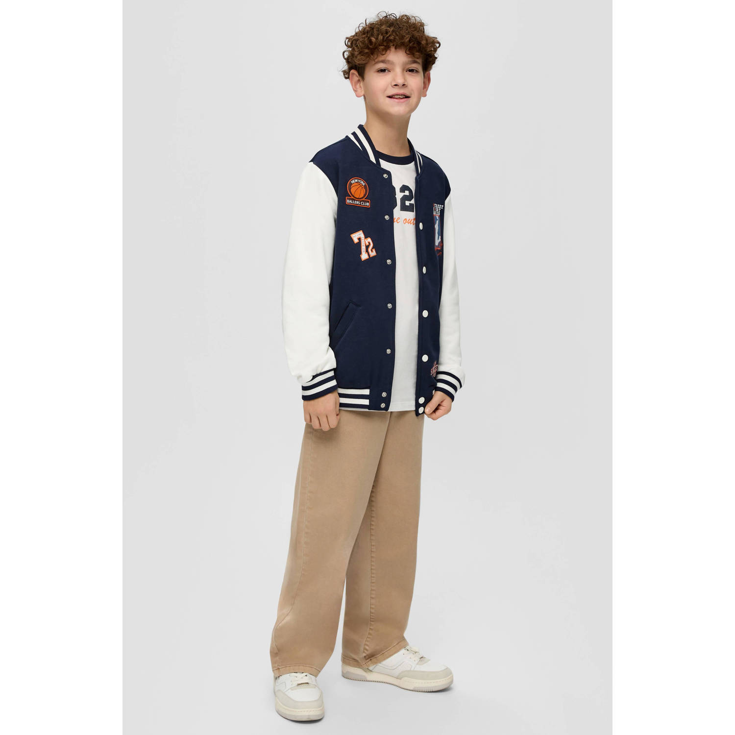 S.Oliver broek bruin Jongens Stretchdenim Effen 134
