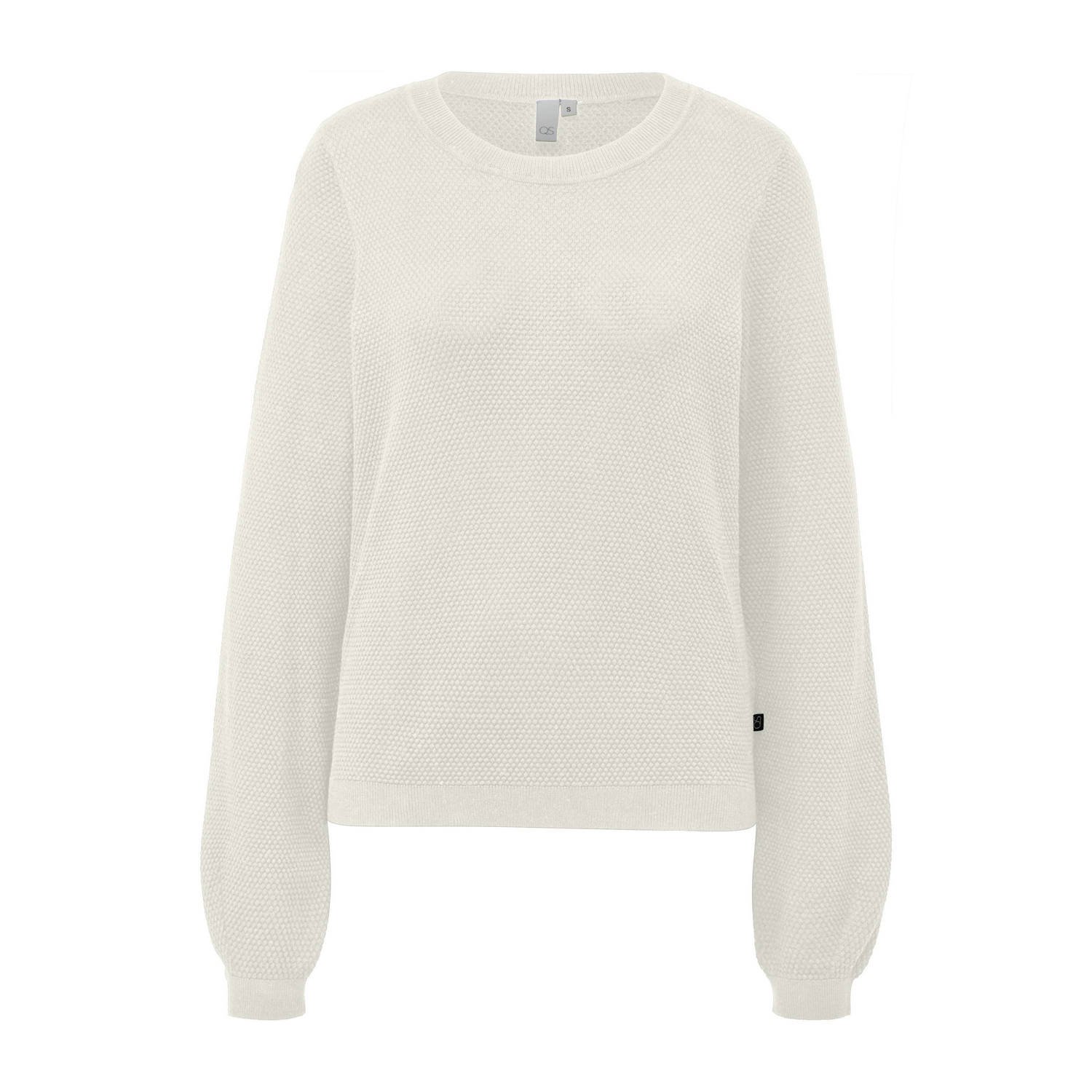 Q S designed by Trui met ronde hals in tricot-look