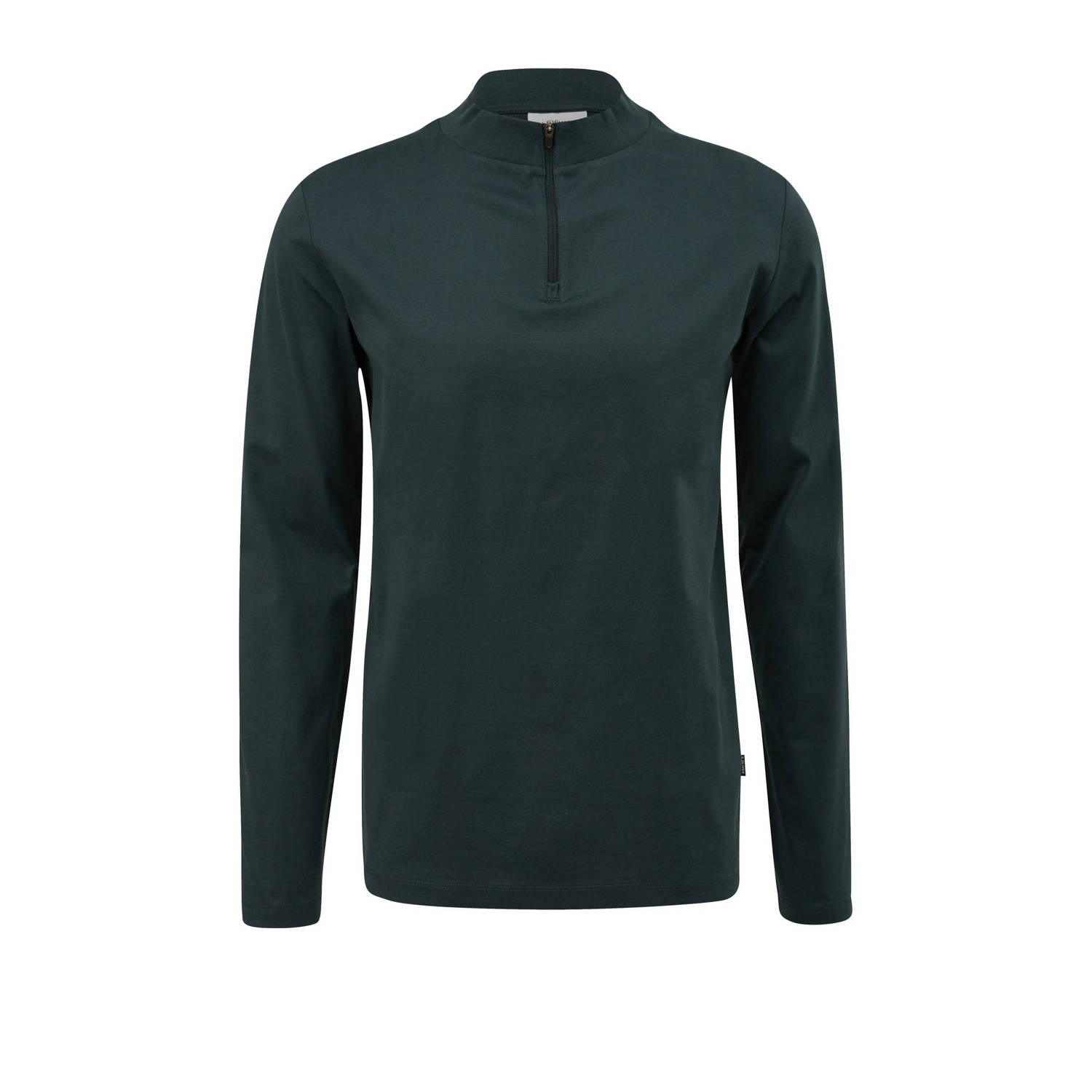 S.Oliver BLACK LABEL slim fit longsleeve donkergroen