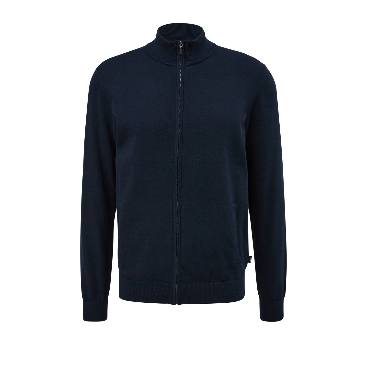 S.Oliver BLACK LABEL fijngebreid vest donkerblauw