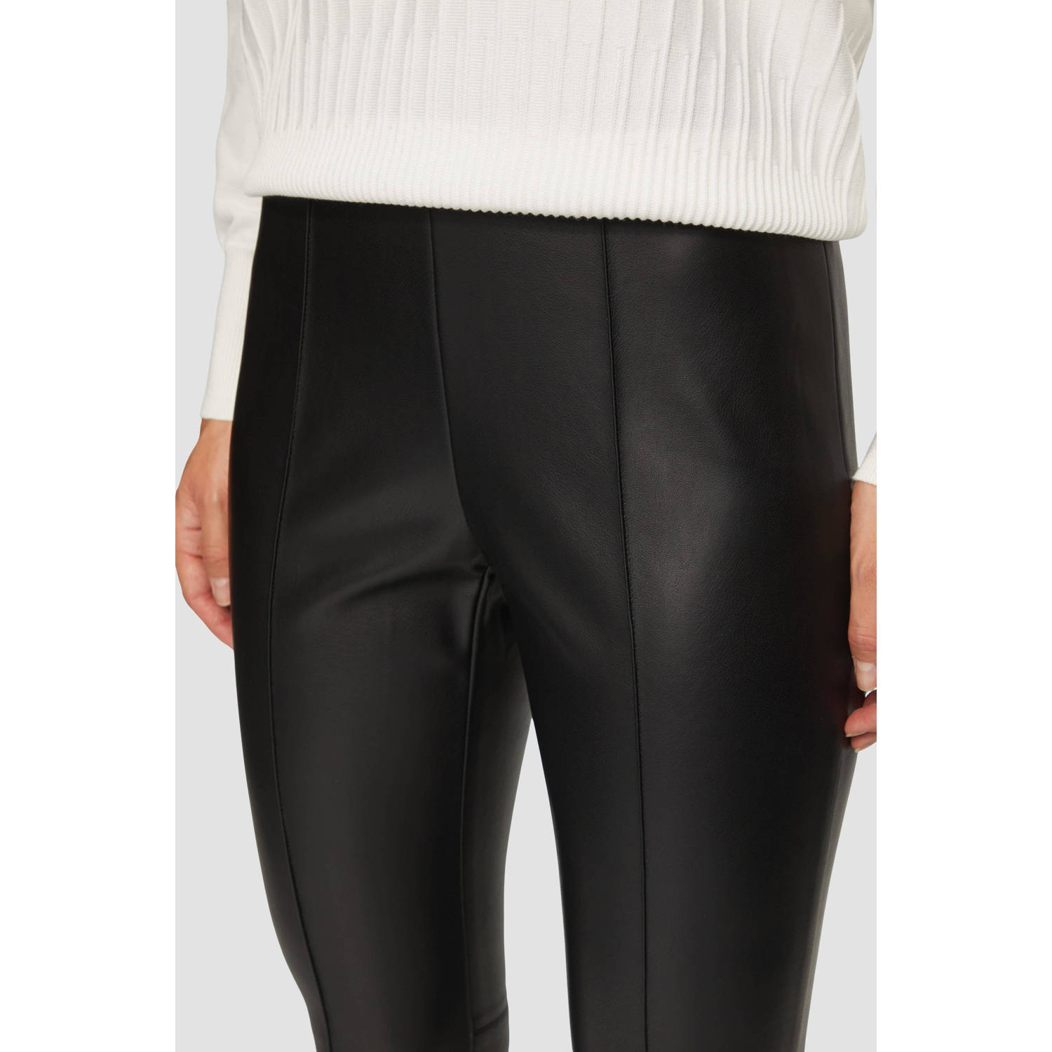 s.Oliver BLACK LABEL high waist skinny tregging zwart