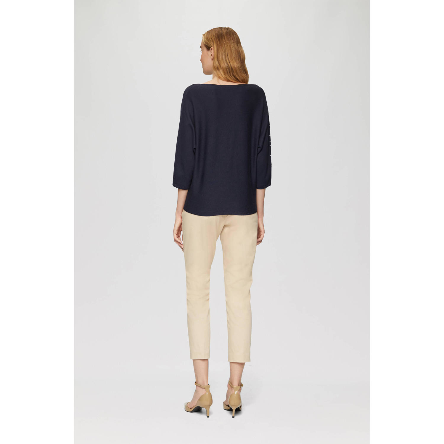 s.Oliver BLACK LABEL fijngebreide trui met all over print