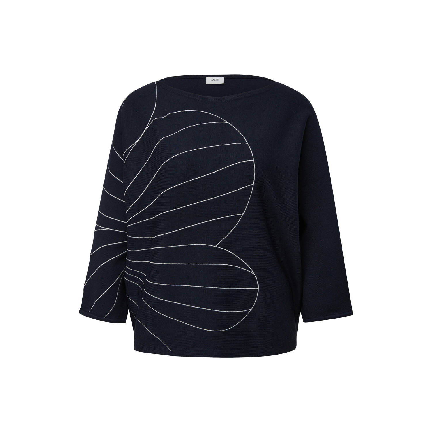 S.Oliver BLACK LABEL Comfort fit gebreide pullover met vleermuismouwen