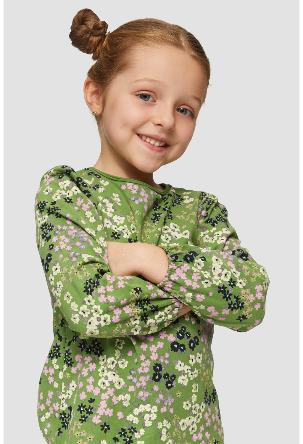 s.Oliver gebloemde longsleeve groen