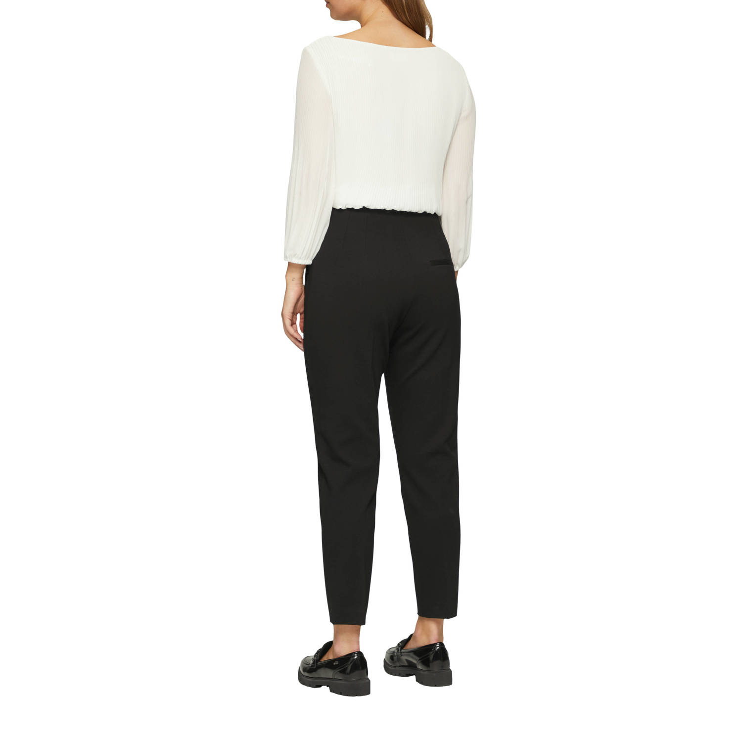 s.Oliver BLACK LABEL high waist slim fit pantalon zwart